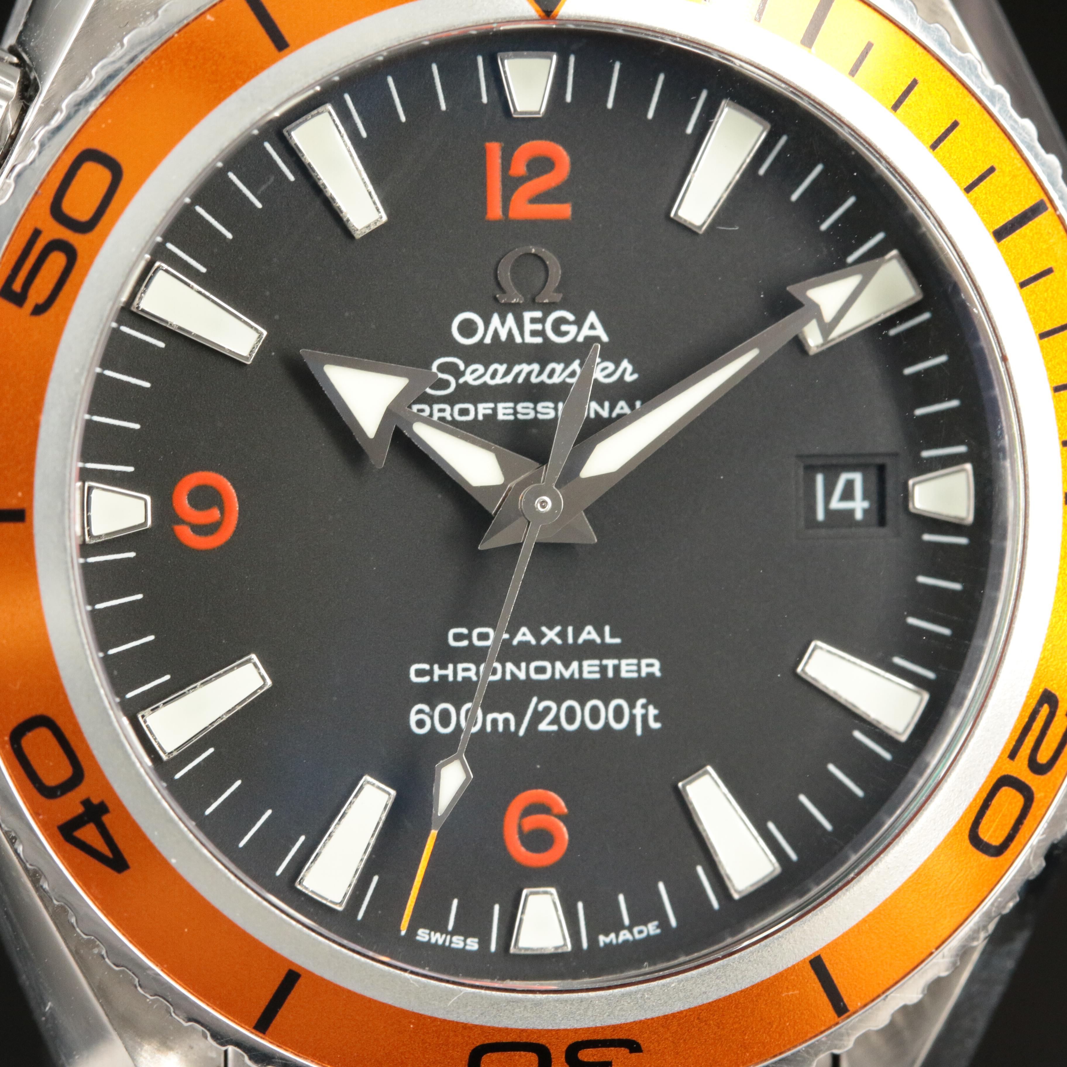 Omega Planet Ocean 42MM Steel Orange Black Automatic Watch