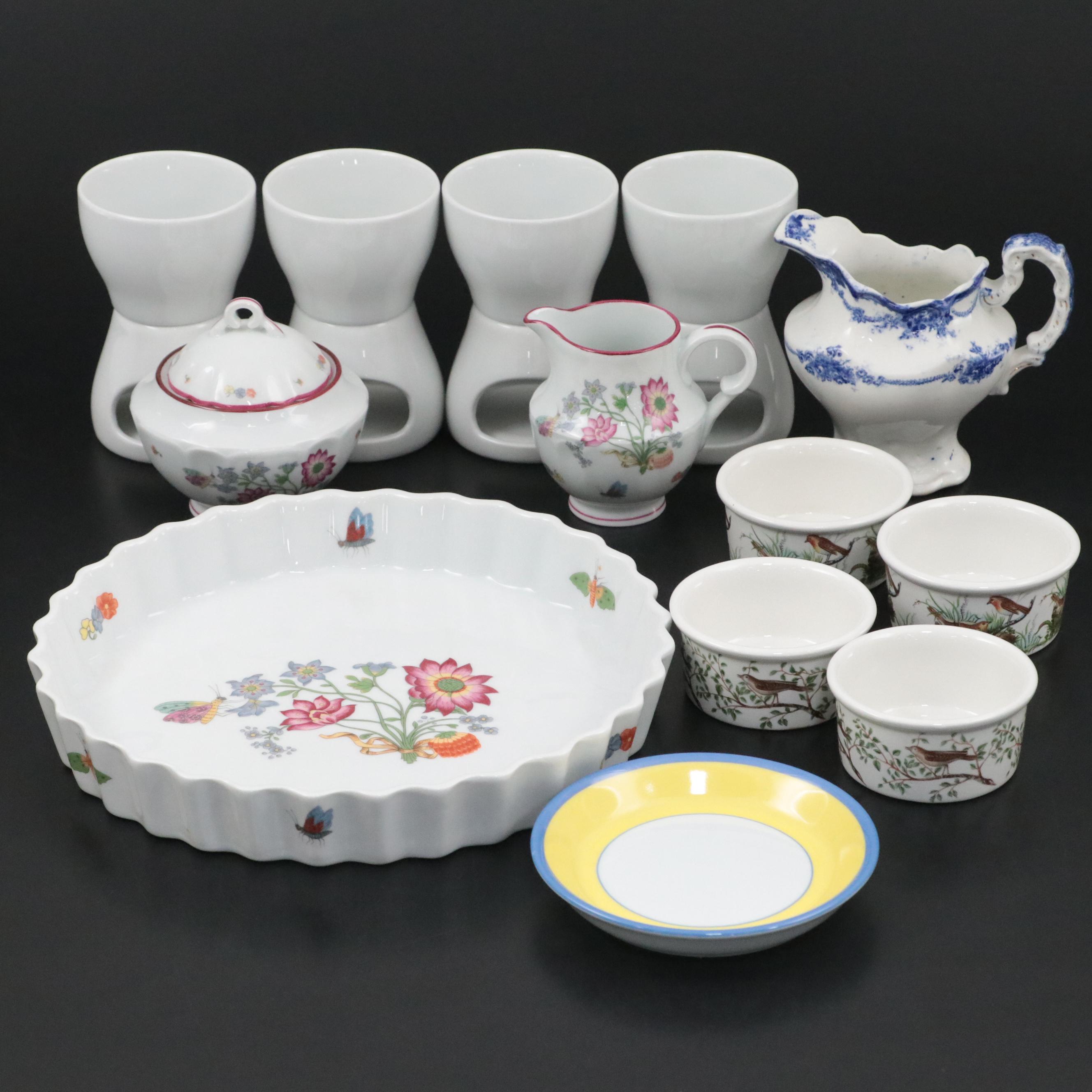 John Maddock & Sons Earthenware Creamer with Other Ceramic Tableware