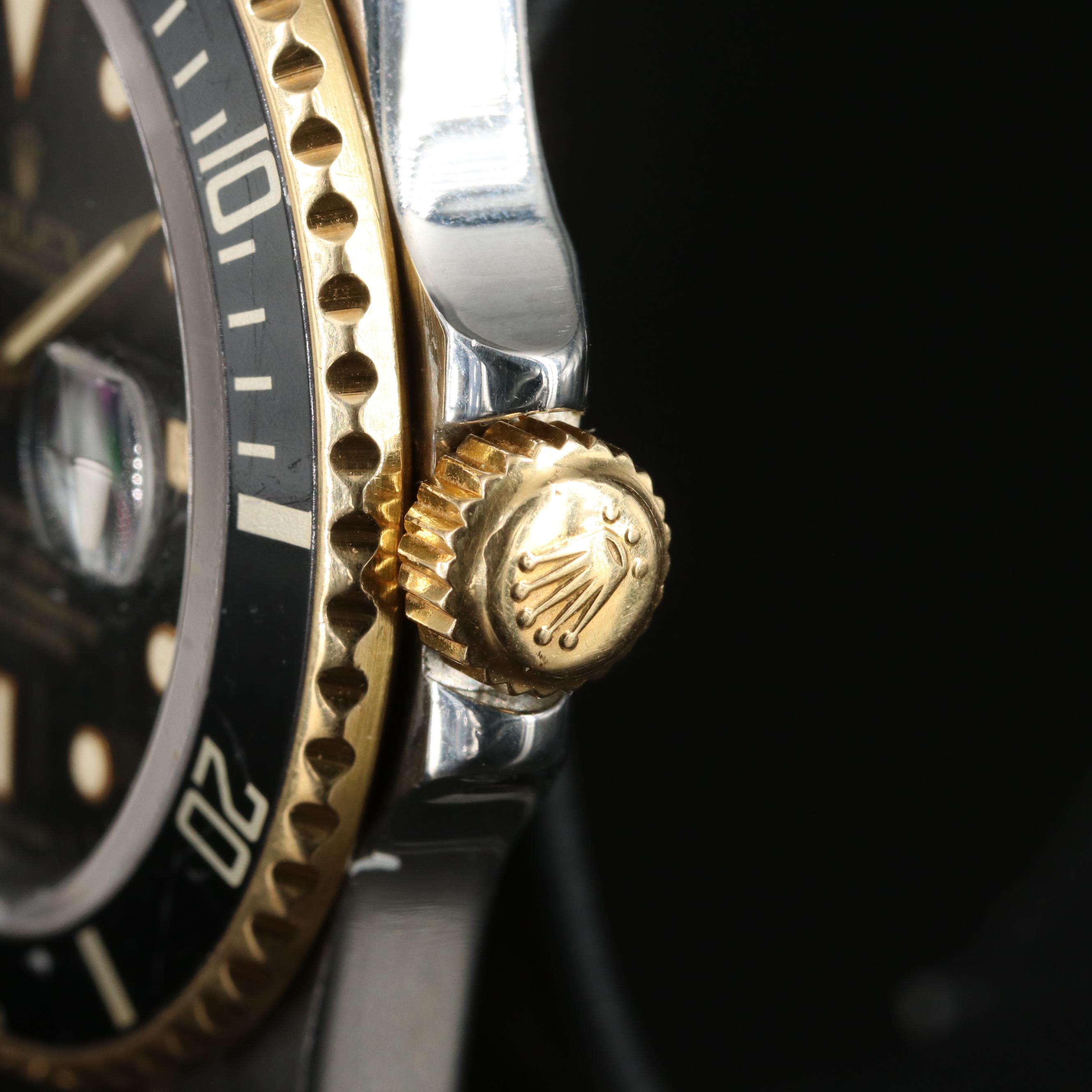 1986 Rolex Submariner Date Black Dial, Two-Tone Watch