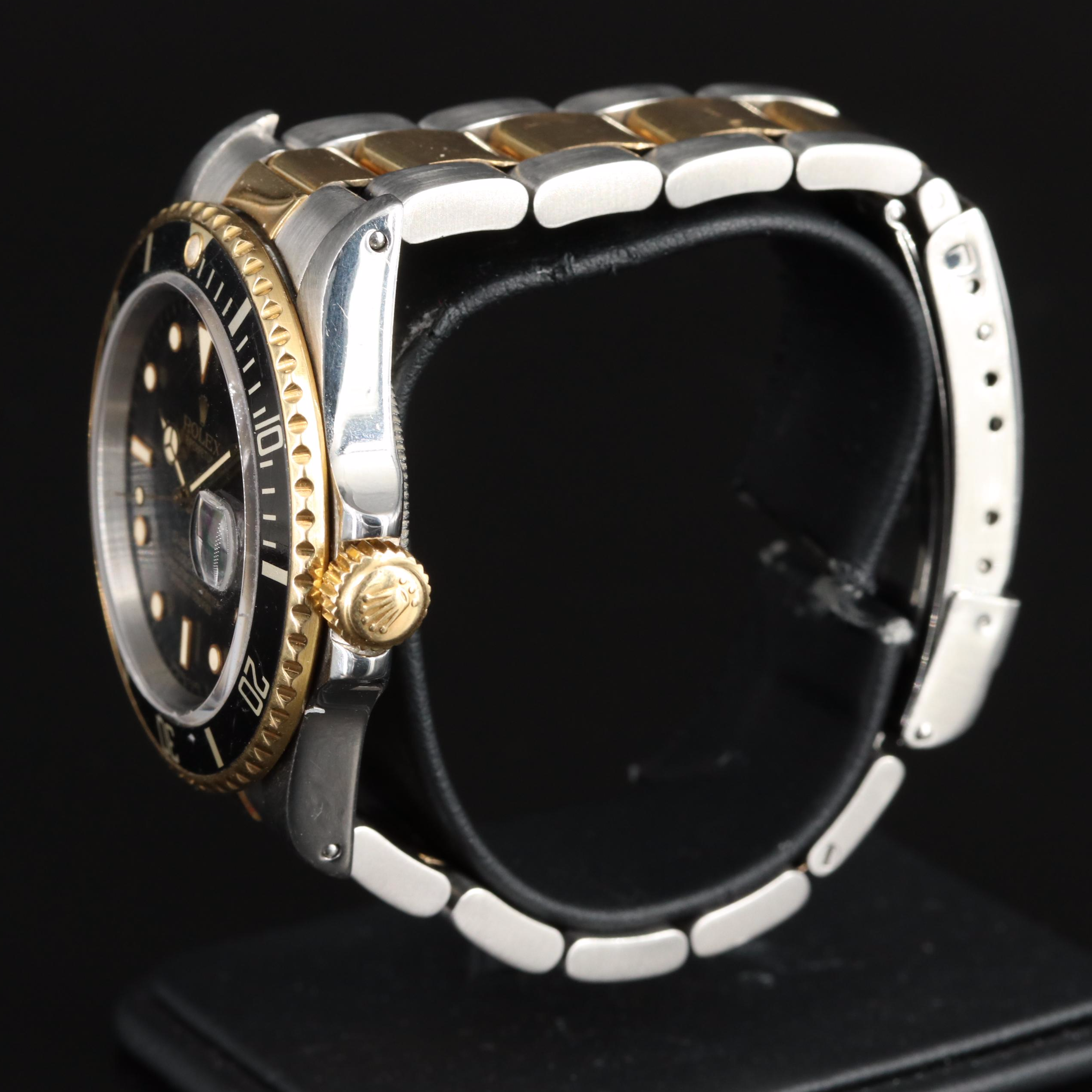 1986 Rolex Submariner Date Black Dial, Two-Tone Watch