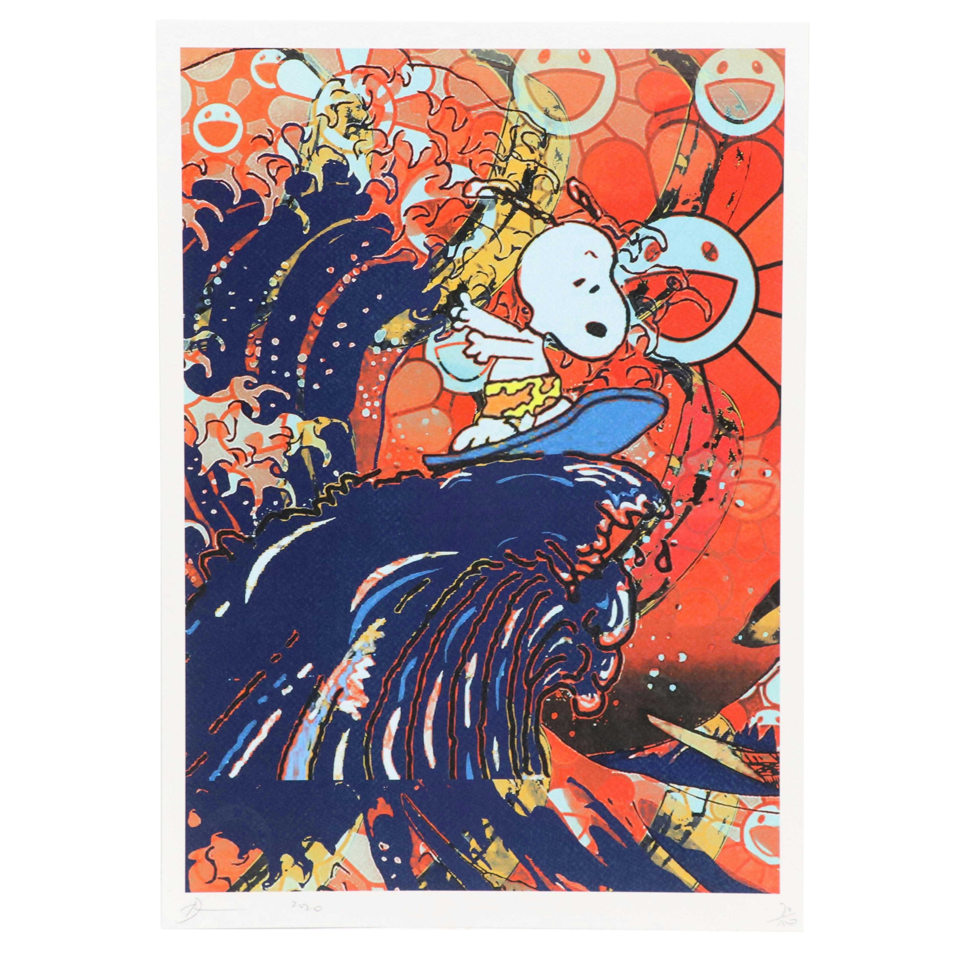 Death NYC Pop Art Graphic Print of Snoopy x Takashi Murakami, 2020