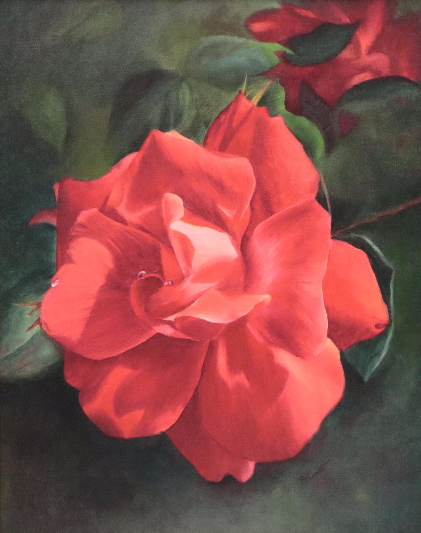 Oil Painting of Rose Blossom