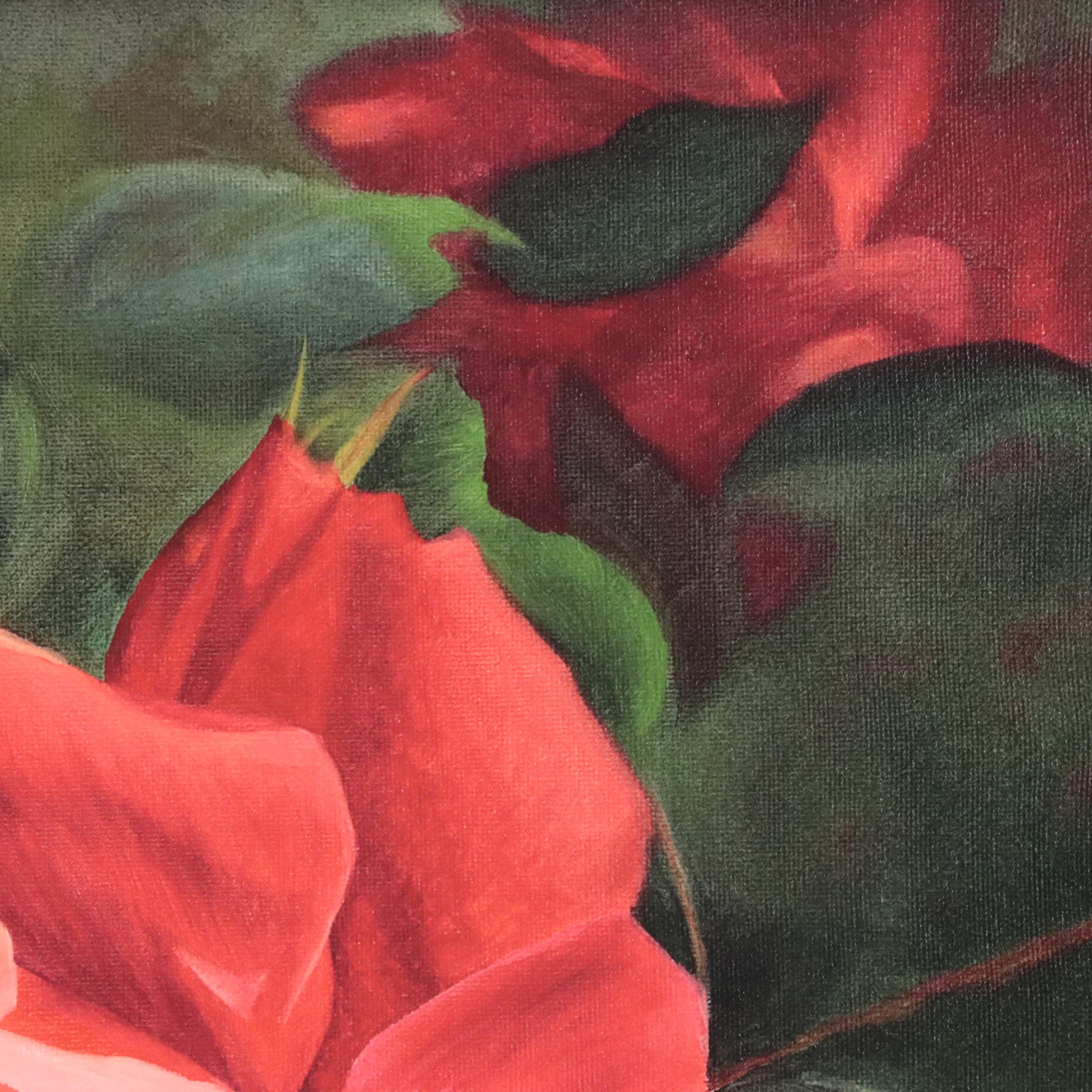 Oil Painting of Rose Blossom