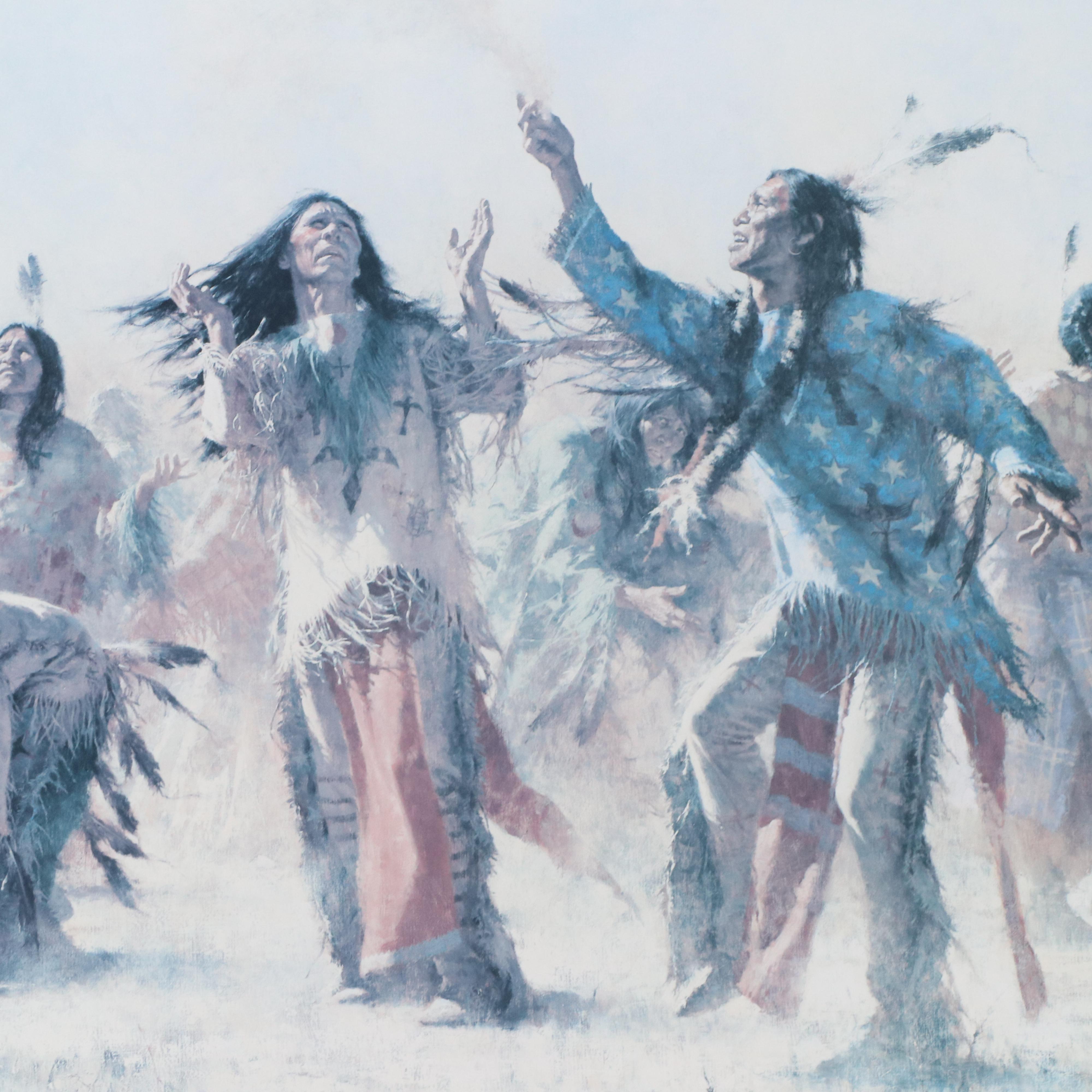 Howard Terpning Offset Lithograph "Hope Springs Eternal - The Ghost Dance"