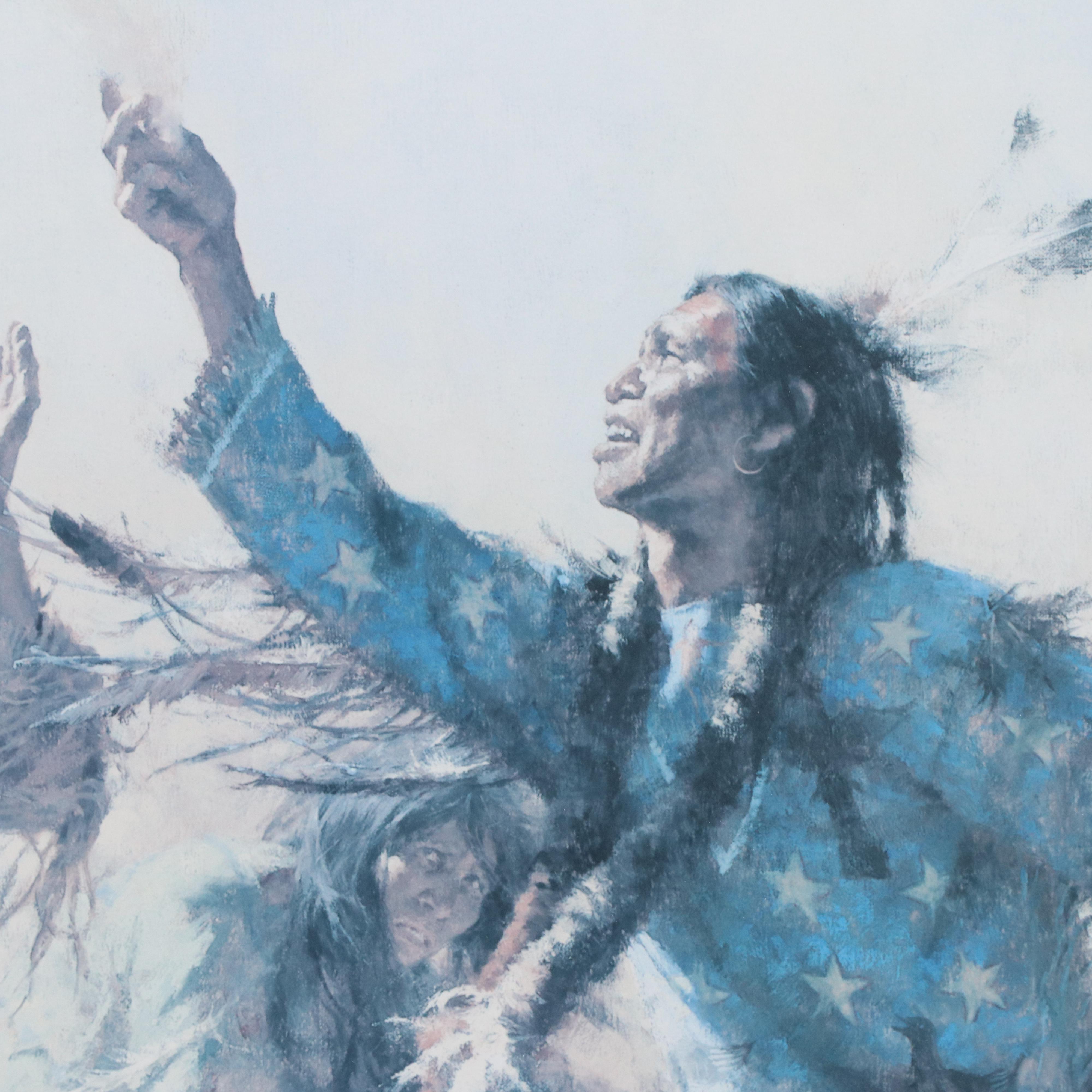 Howard Terpning Offset Lithograph "Hope Springs Eternal - The Ghost Dance"