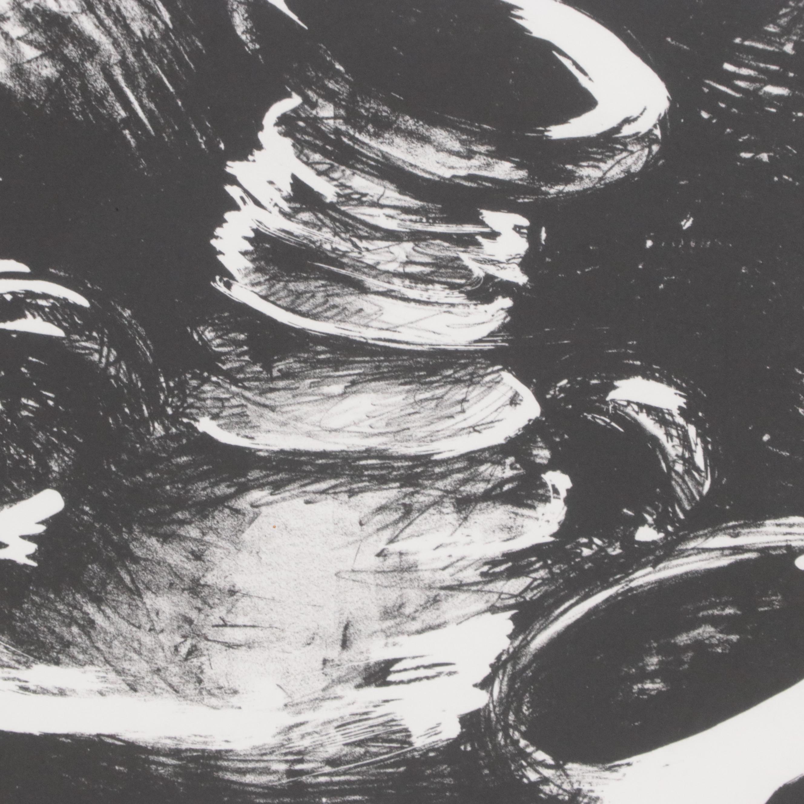 Gestural Lithograph of Still Life with Vessels, Late 20th/Early 21st Century