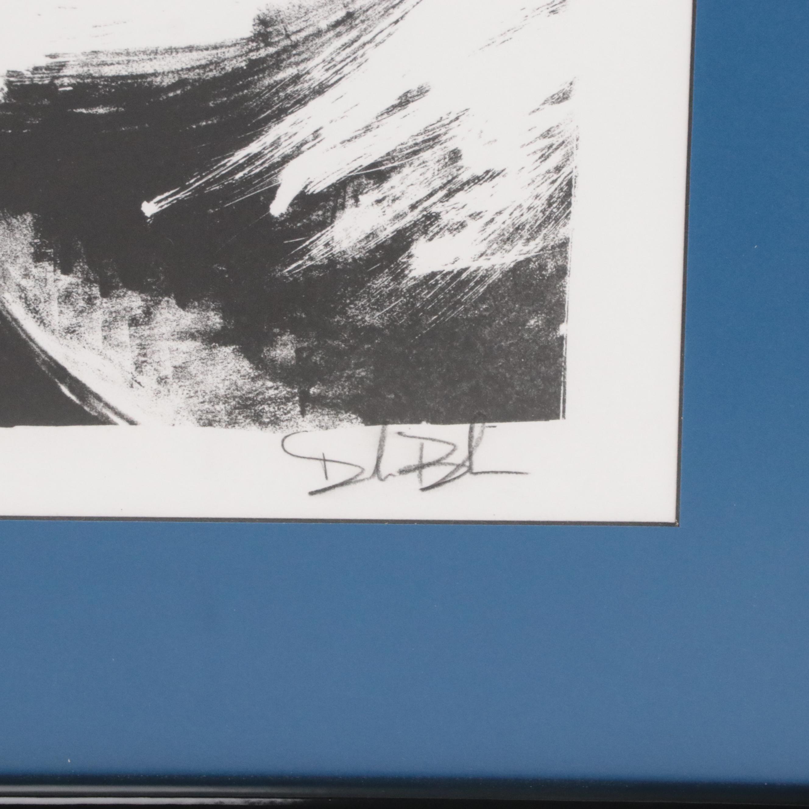 Gestural Lithograph of Still Life with Vessels, Late 20th/Early 21st Century