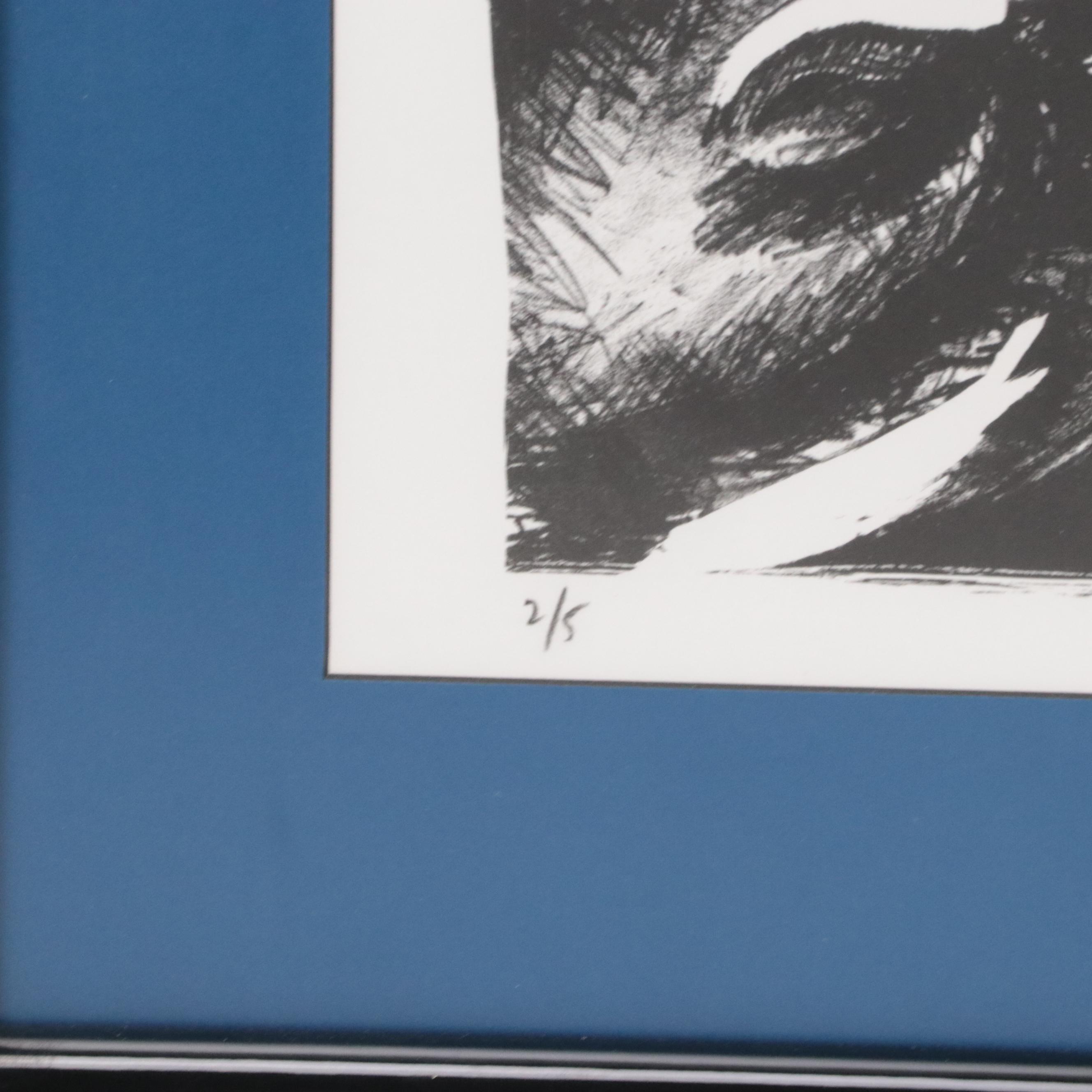 Gestural Lithograph of Still Life with Vessels, Late 20th/Early 21st Century