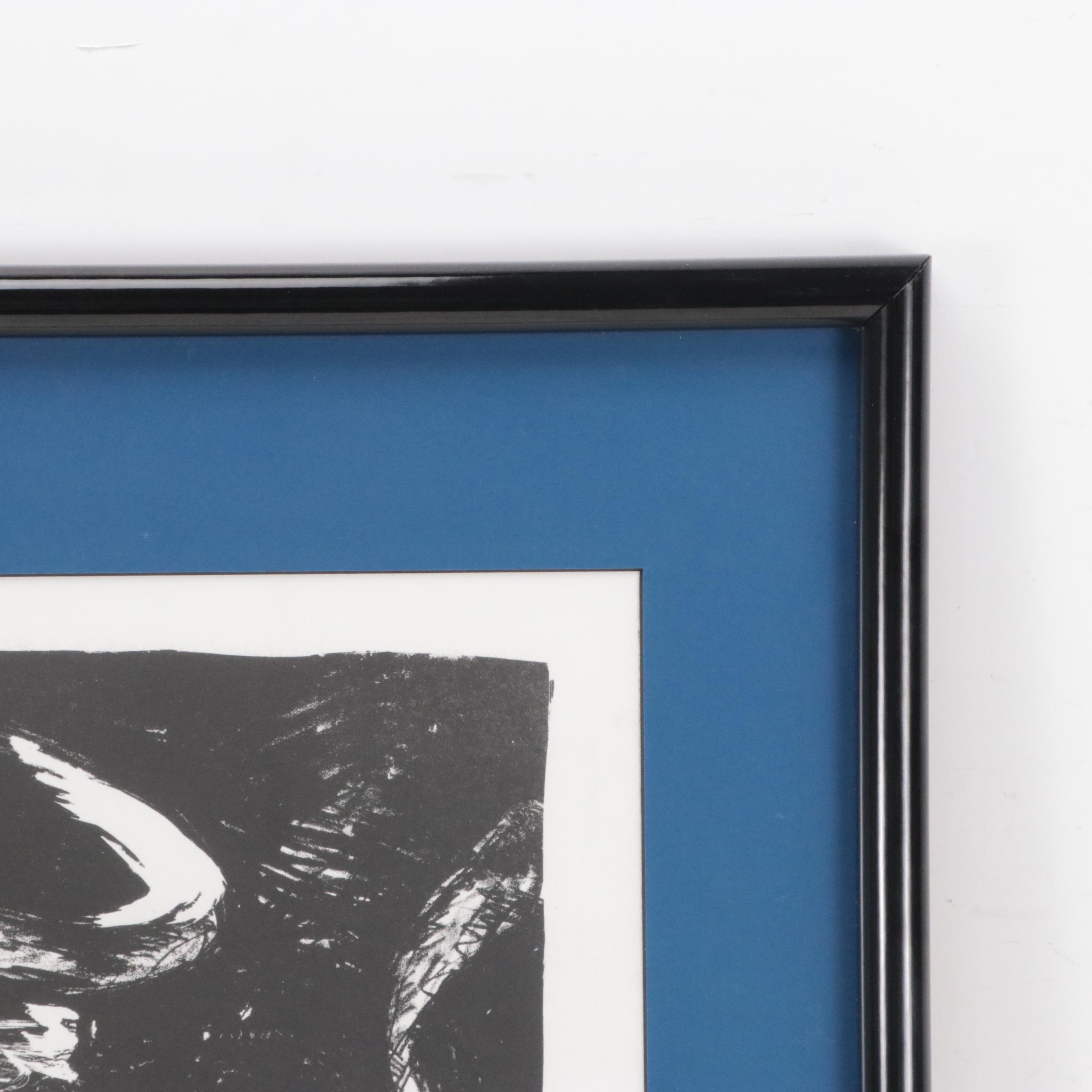 Gestural Lithograph of Still Life with Vessels, Late 20th/Early 21st Century