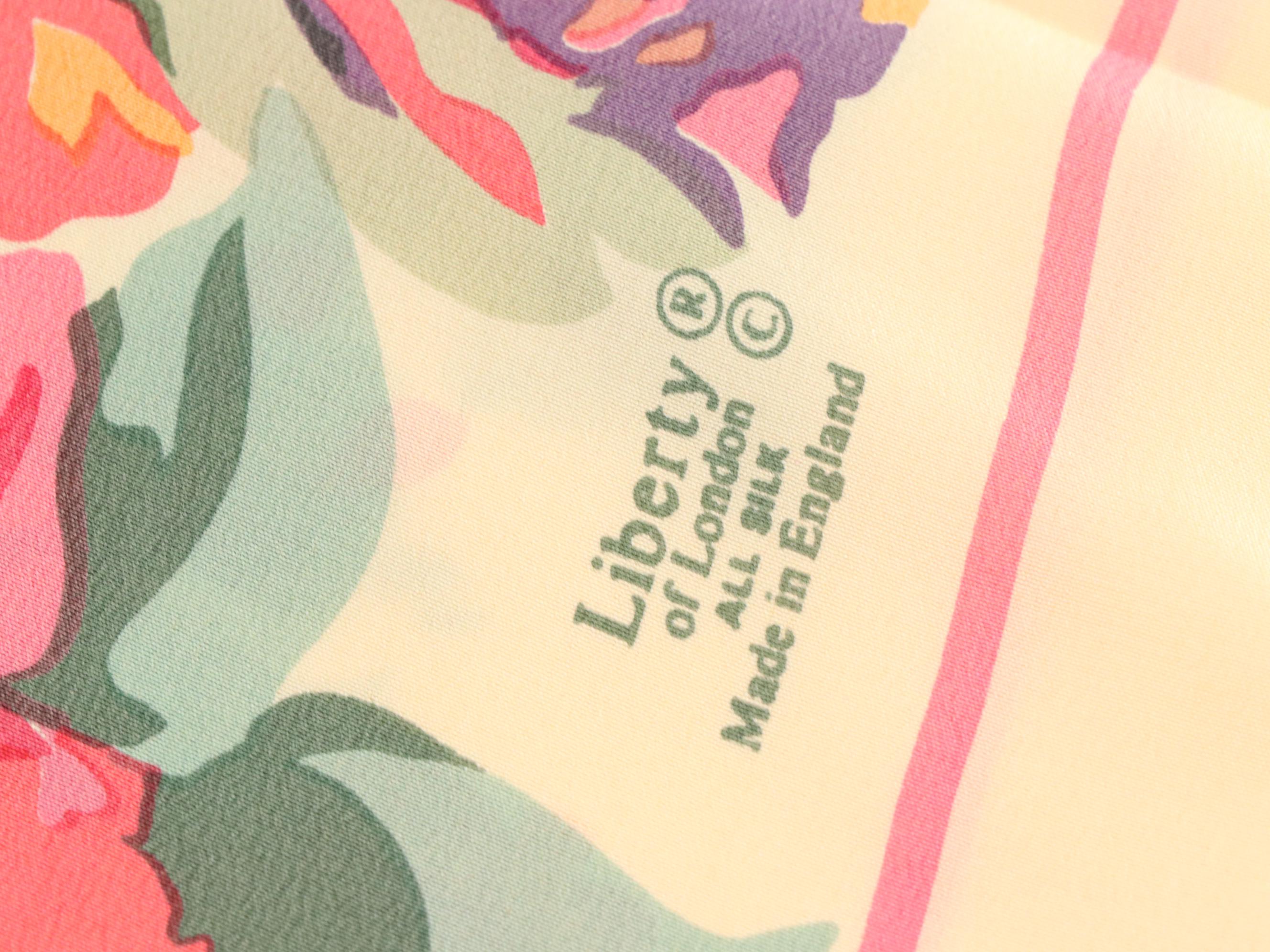 Liberty of London Floral Print Silk Scarves, Other Pastel Silk Chiffon Scarves