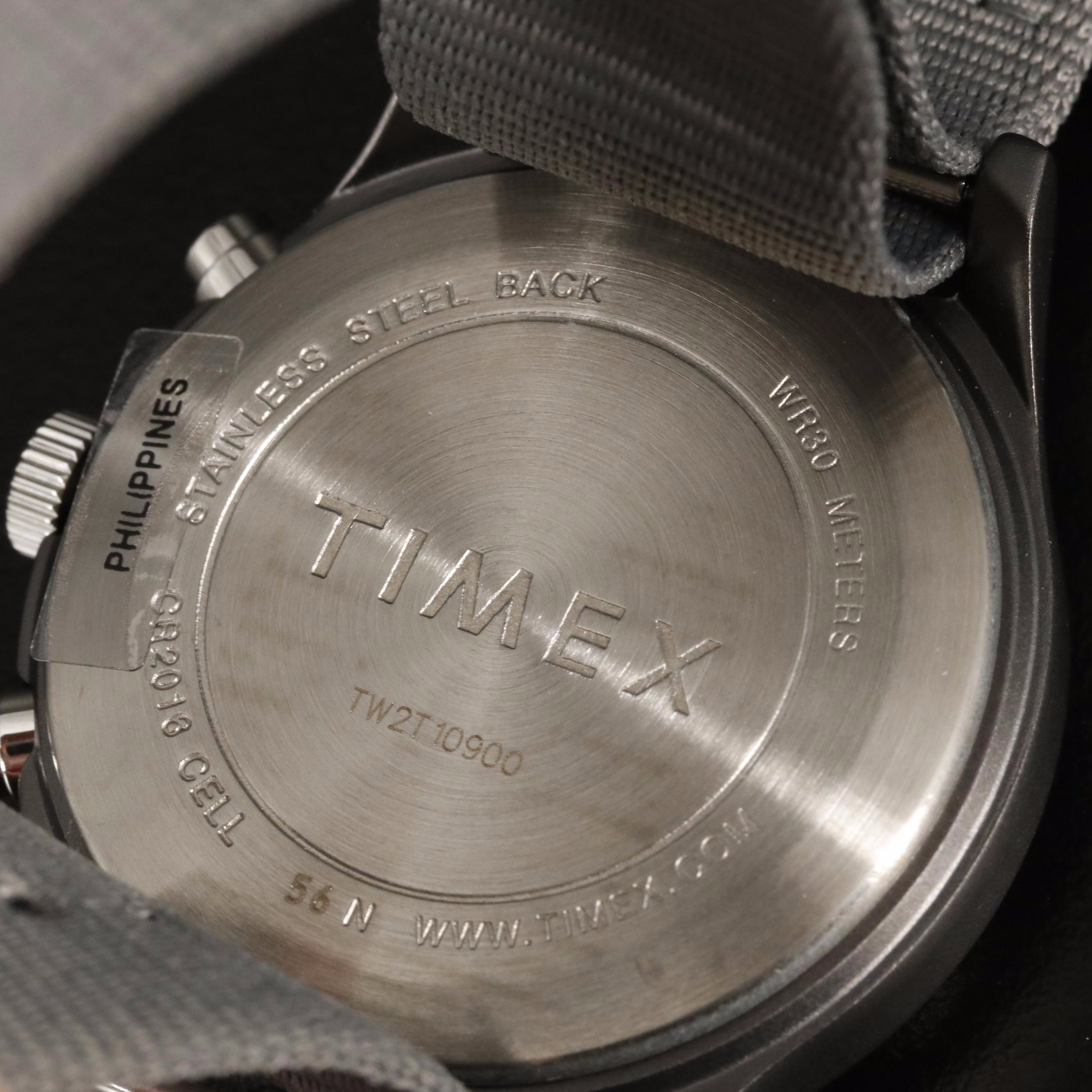 Timex MK1 Aluminum Chronograph Watch with Grey Nylon Band