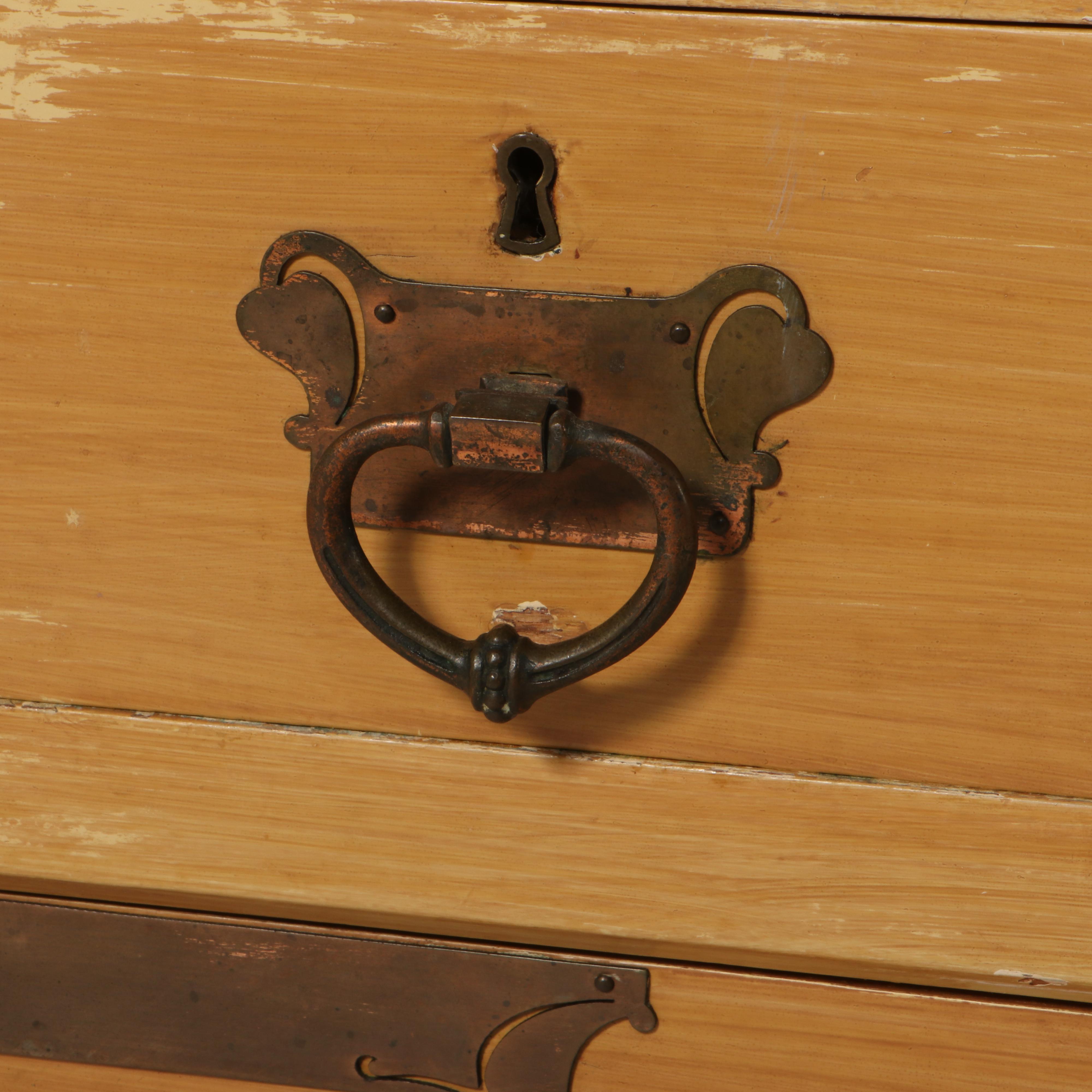 Craftsman/Early American Style Painted Wooden Pewter Cupboard