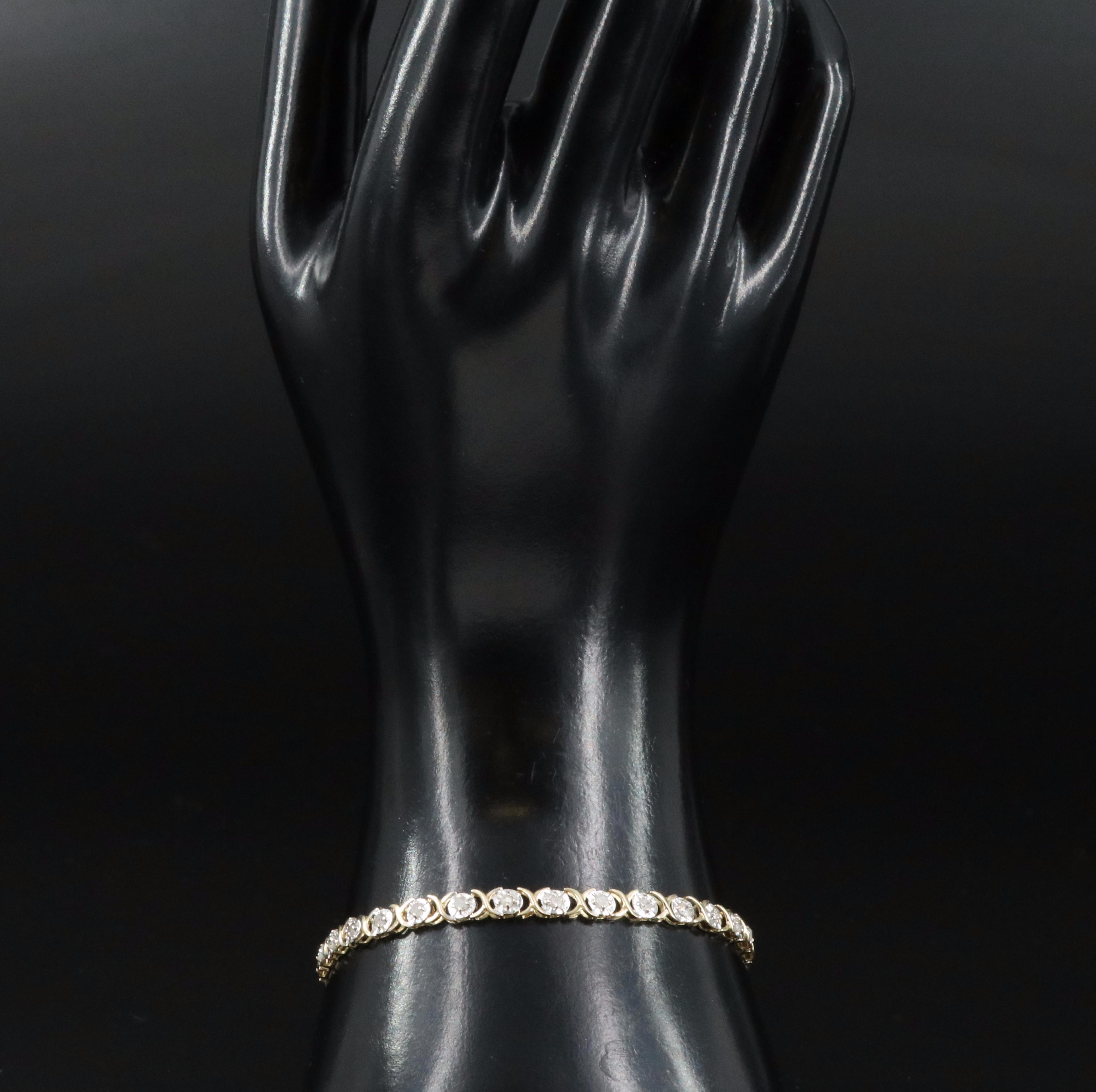 10K 0.80 CTW Diamond Tennis Bracelet