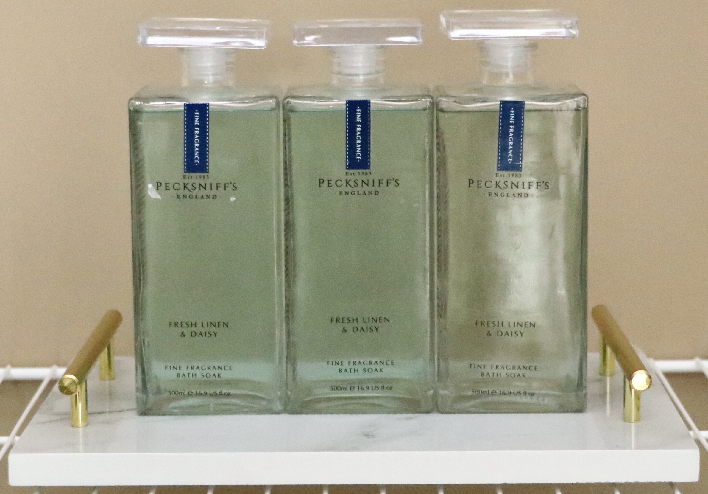 Pecksniff's Bathsoak Fragrance, Woven Grass Baskets, Caro Home and Other Towels