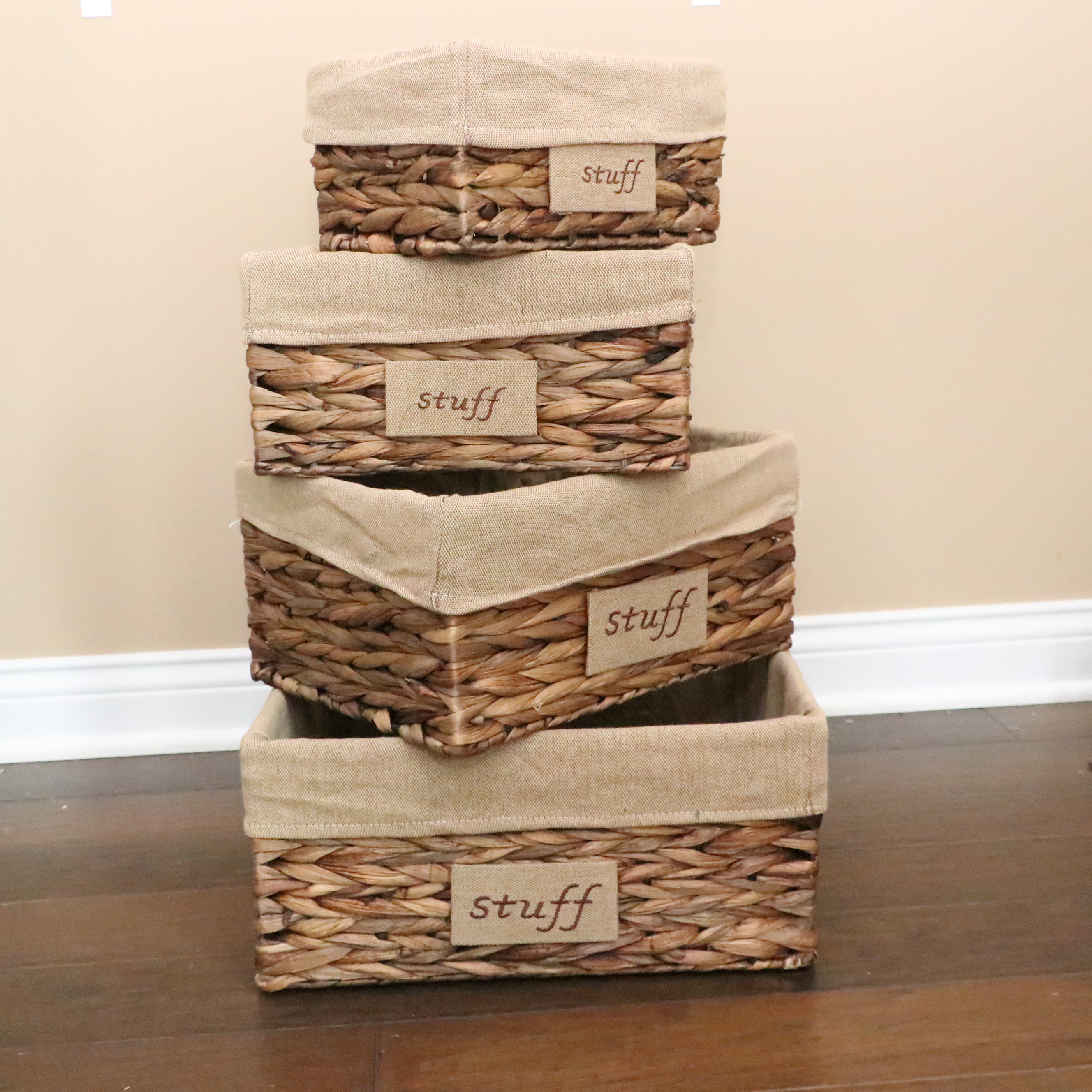 Pecksniff's Bathsoak Fragrance, Woven Grass Baskets, Caro Home and Other Towels