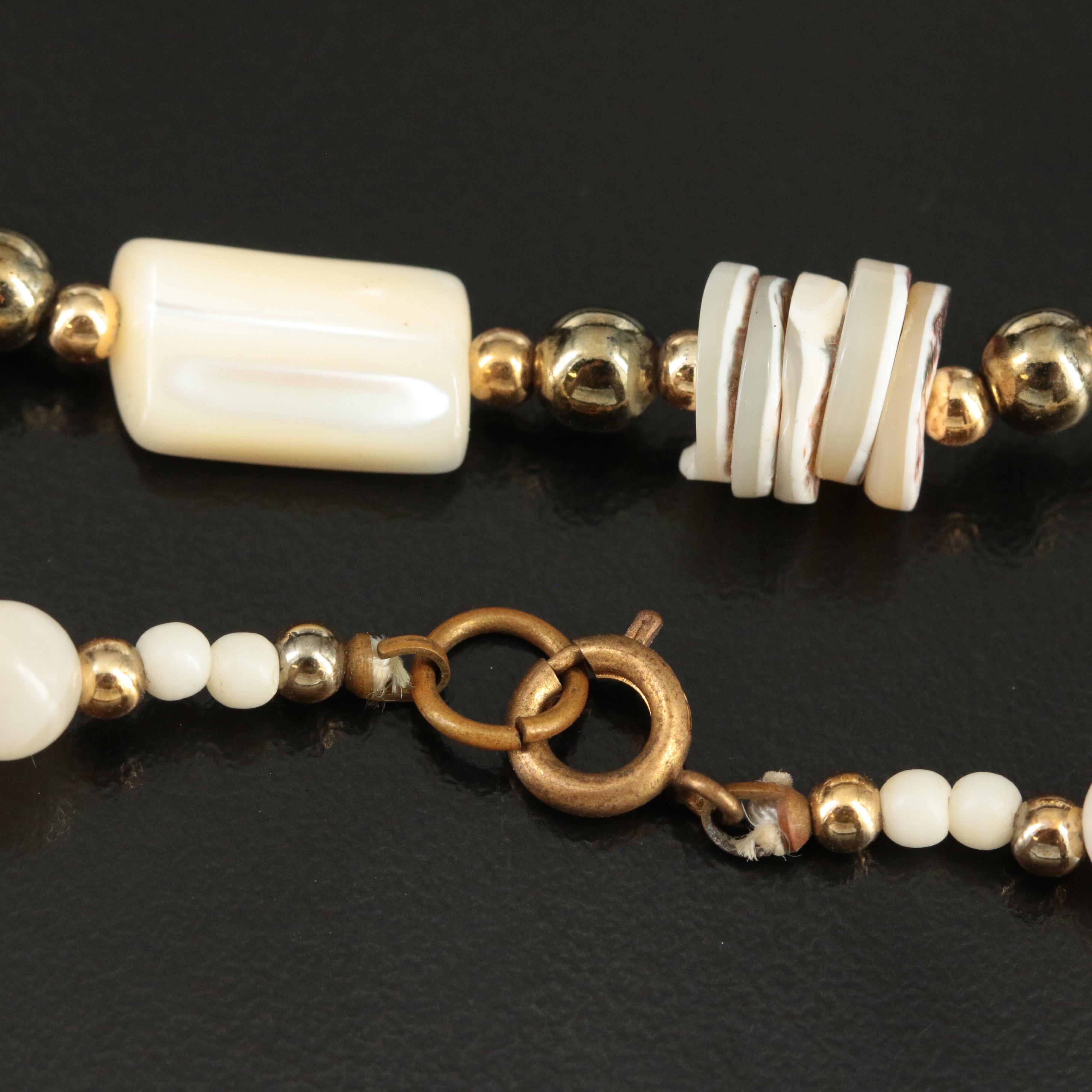 Shell and Mother-of-Pearl Bead Necklace