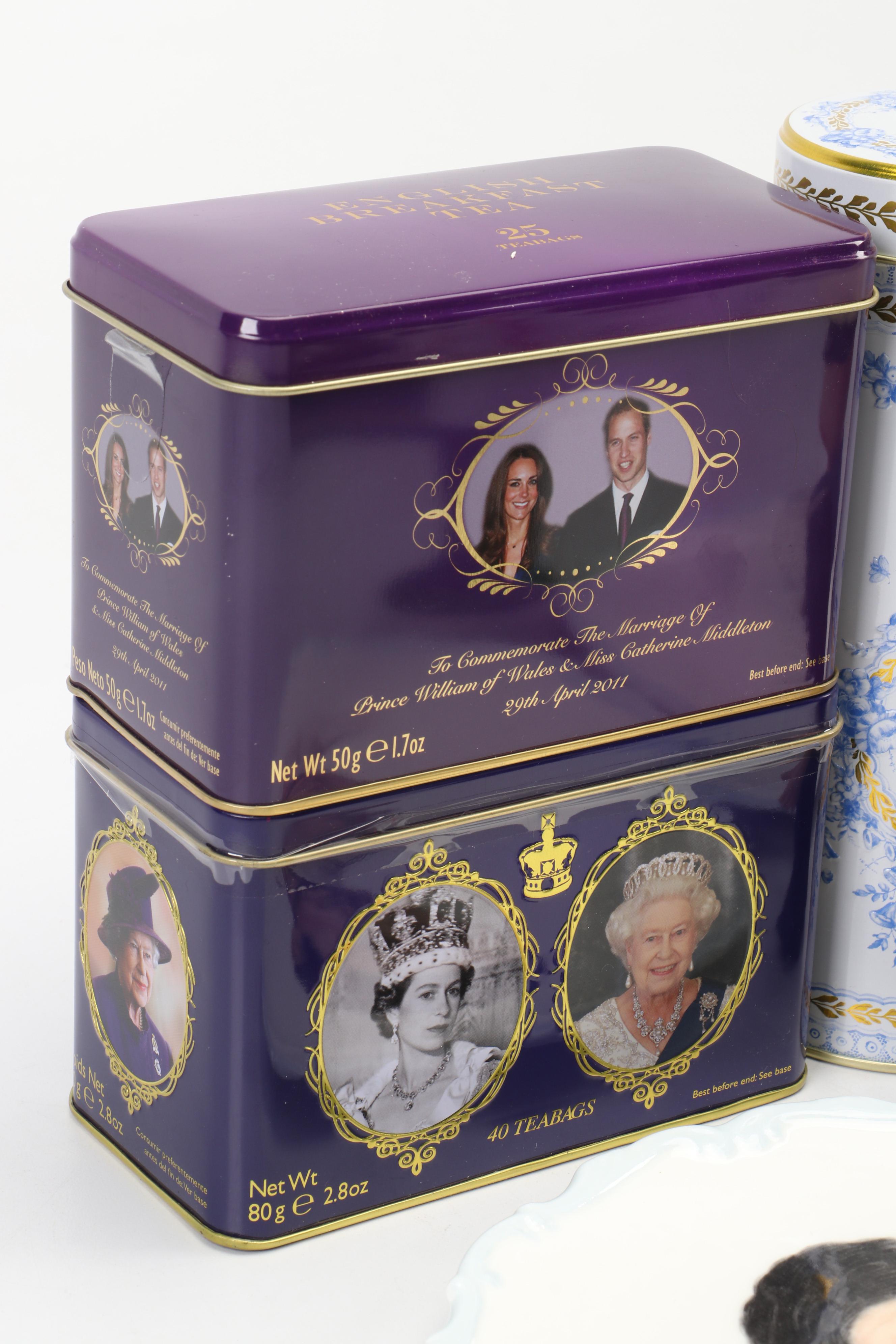 Porcelain Plates, Tin Boxes, Figurines, and Other Royal Family Memorabilia
