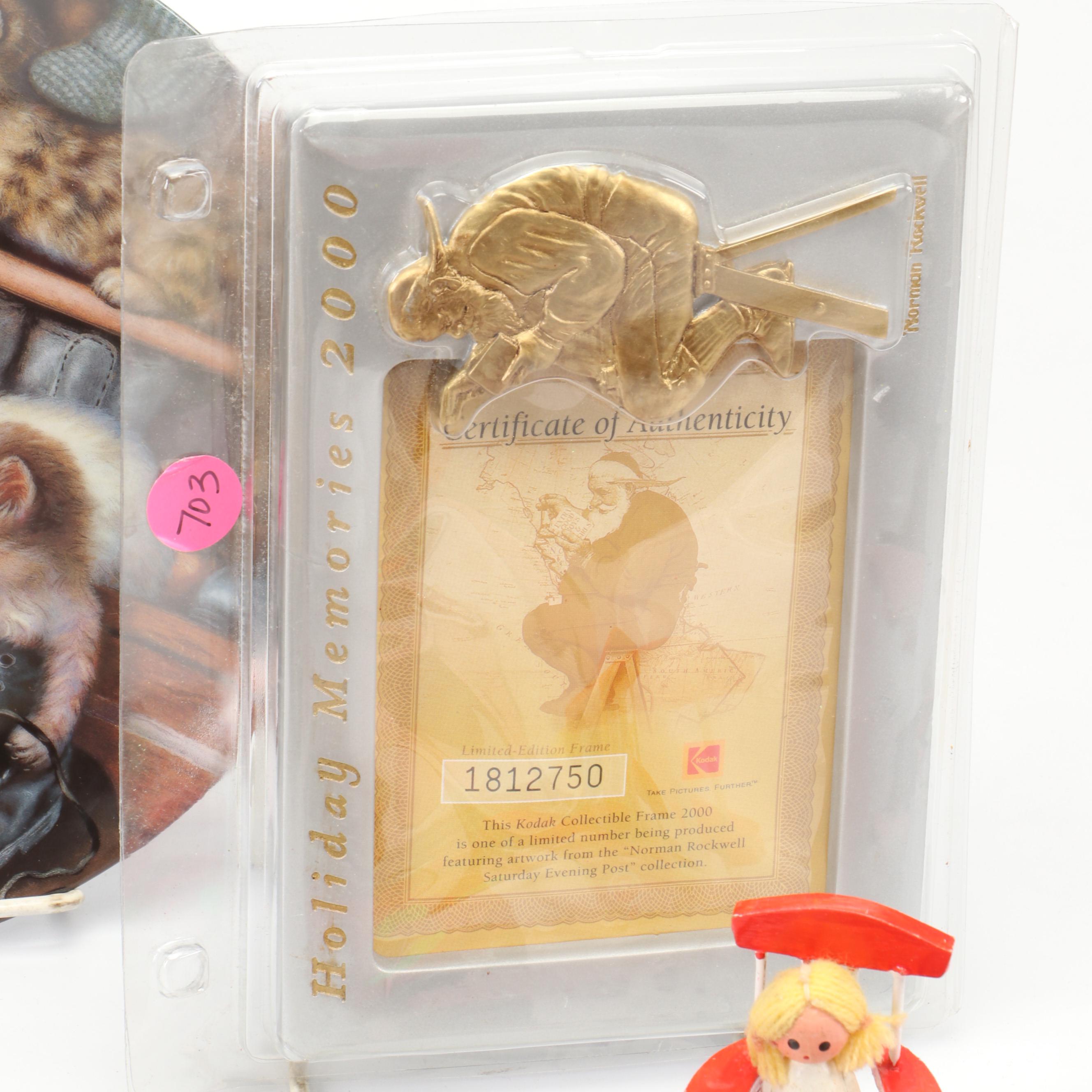 Wood Wall Mounted Dollhouse with Doll Furniture, Ornaments, and Other Décor