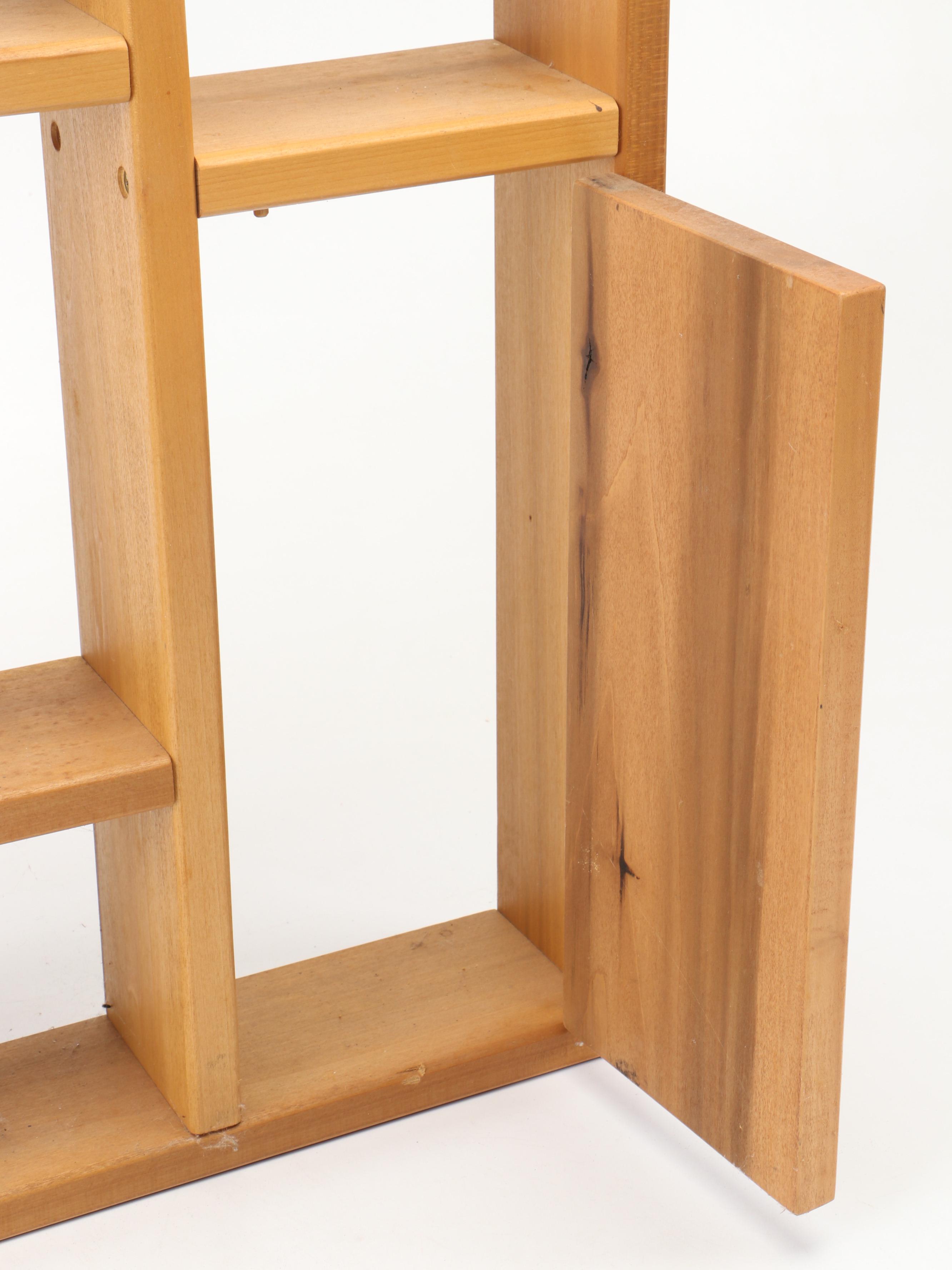 Wood Wall Mounted Dollhouse with Doll Furniture, Ornaments, and Other Décor