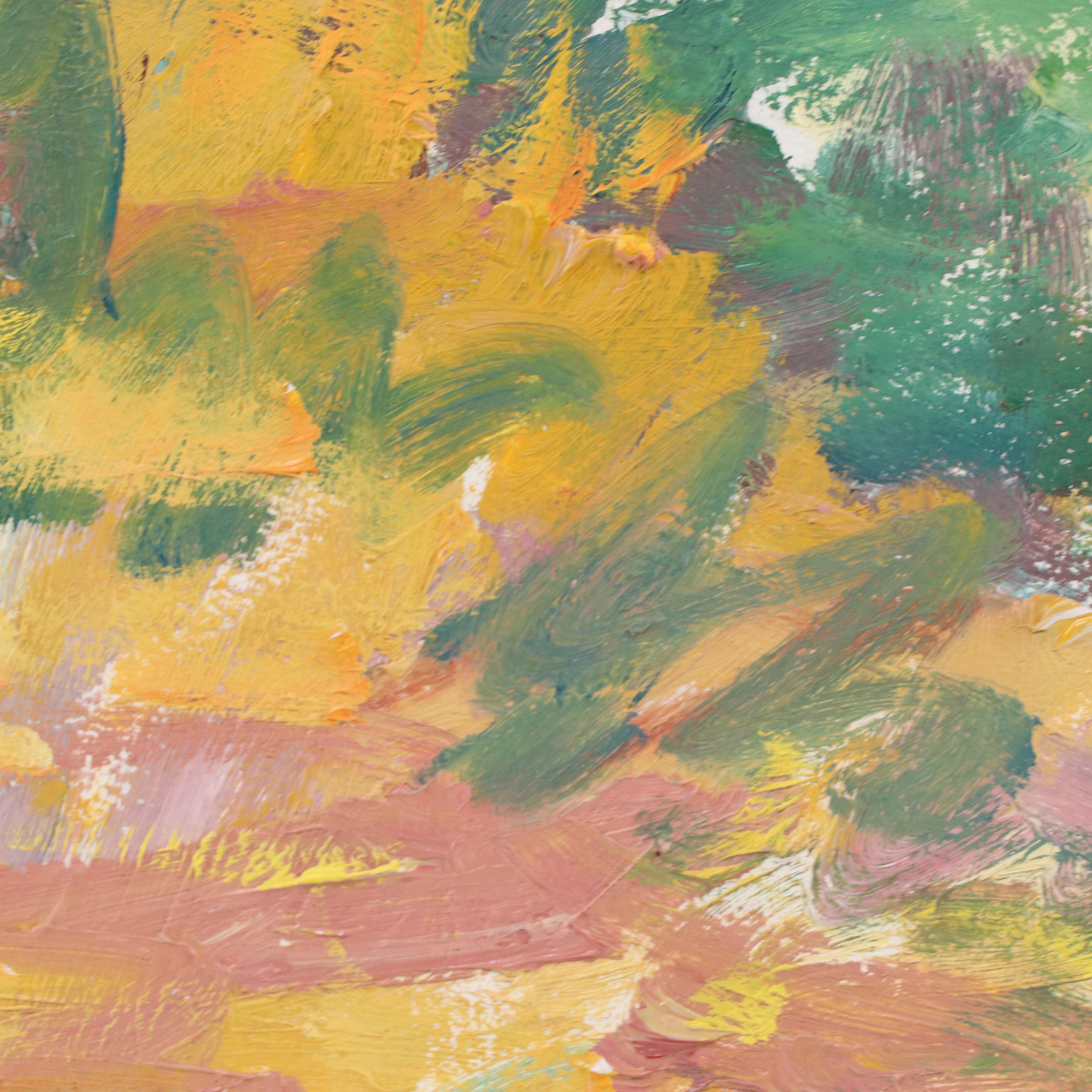 Abstract Expressionist Style Oil Painting of a Landscape, 21st Century