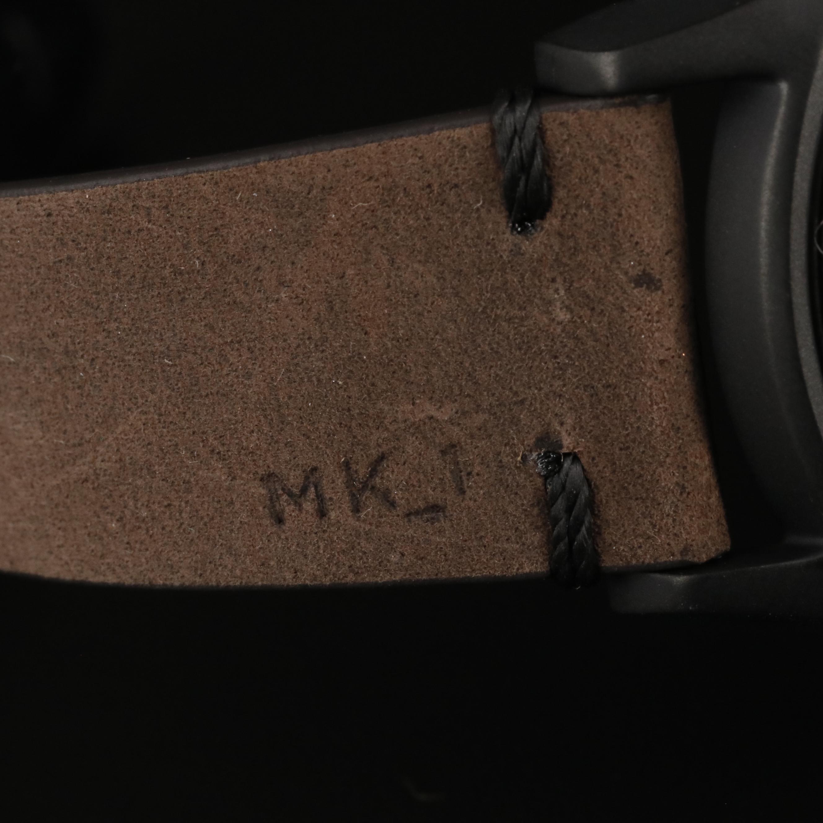 Timex MK1 Quartz Watch with Black Dial and Brown Leather Strap