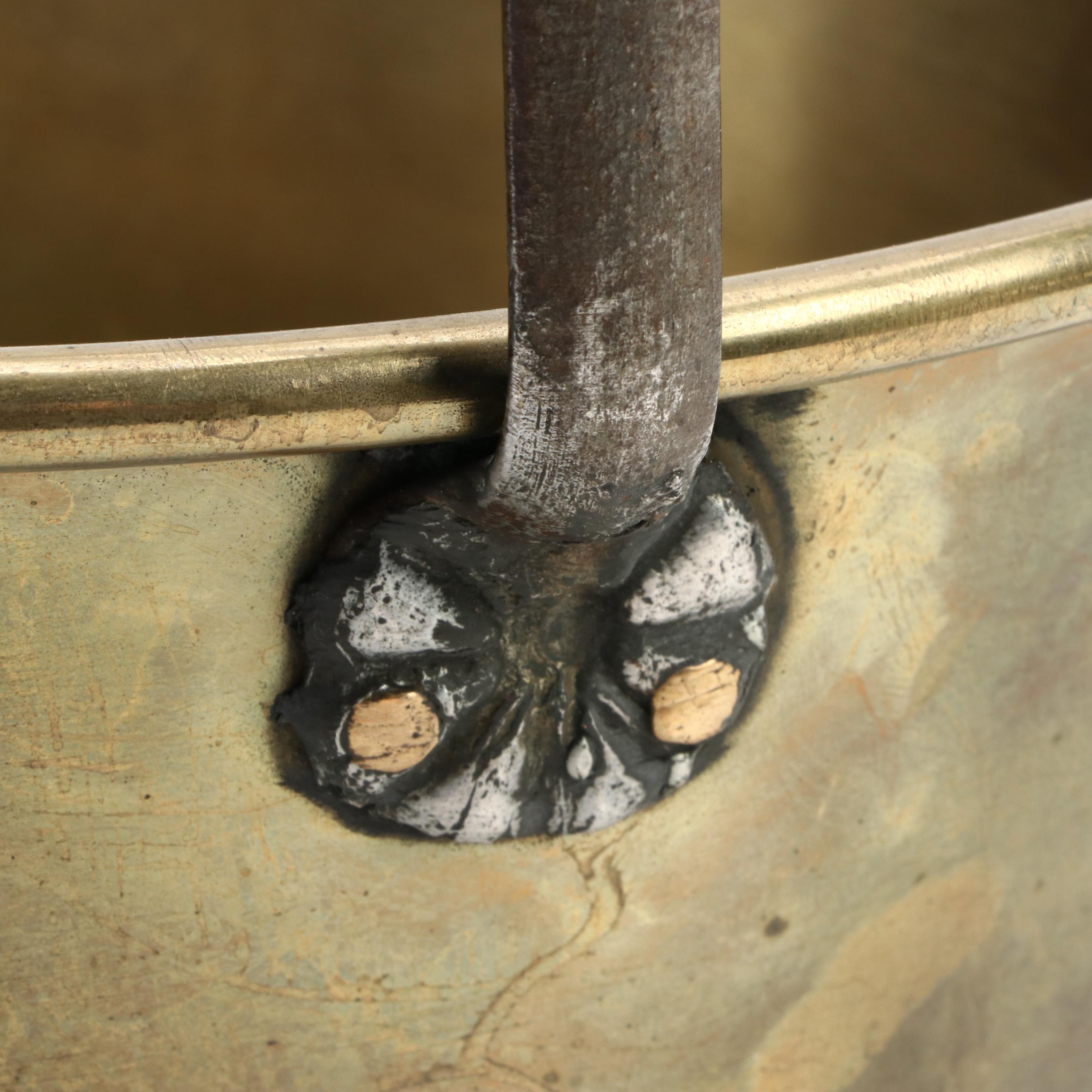 Handled Brass Fireplace Ash Bucket