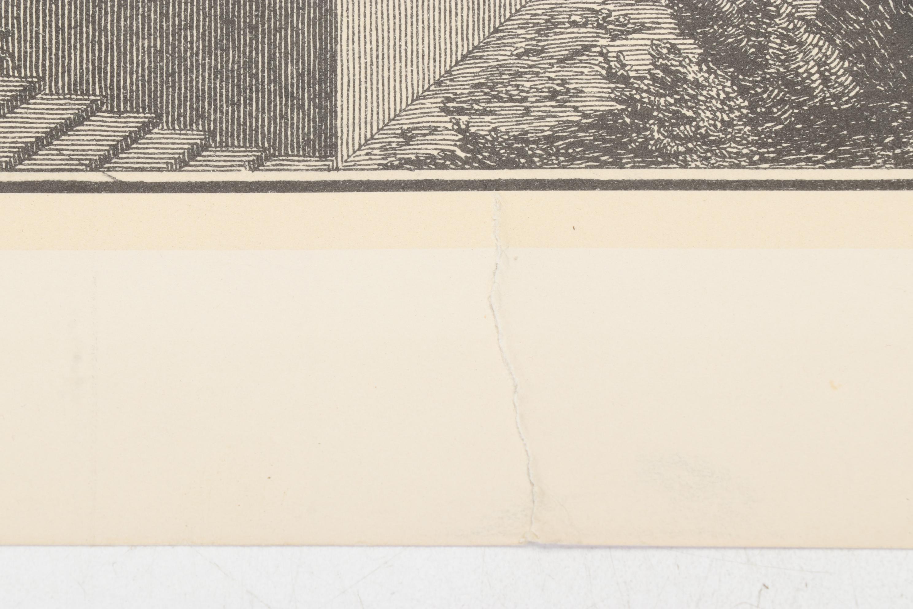 Architectural Lithographs After Giovanni Piranesi From "Views Of Rome," 1957