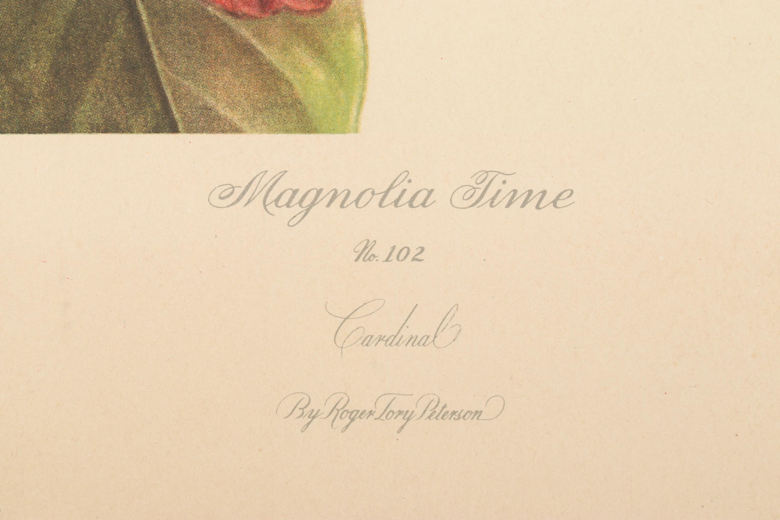 Roger Tory Peterson Ornithological Offset Lithographs Including "Cardinal," 1942