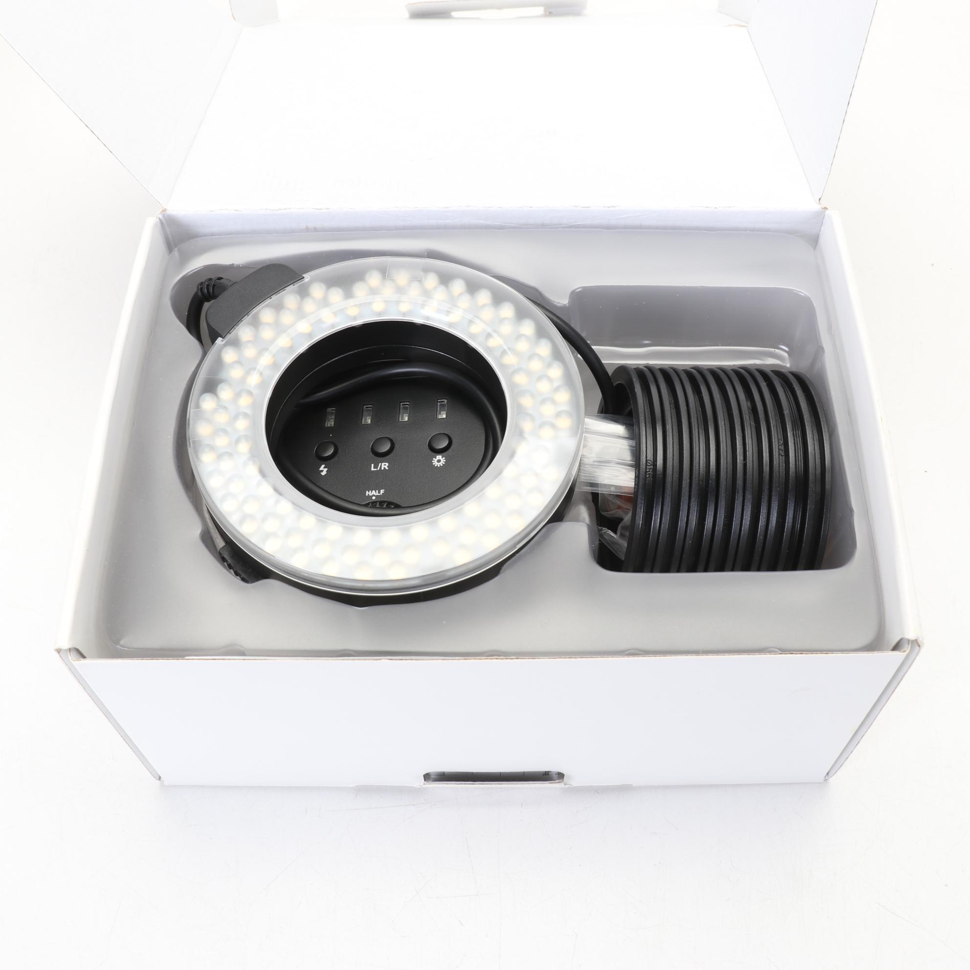 4" LED Ring Light with Flash Capabilities and Step-Up Rings