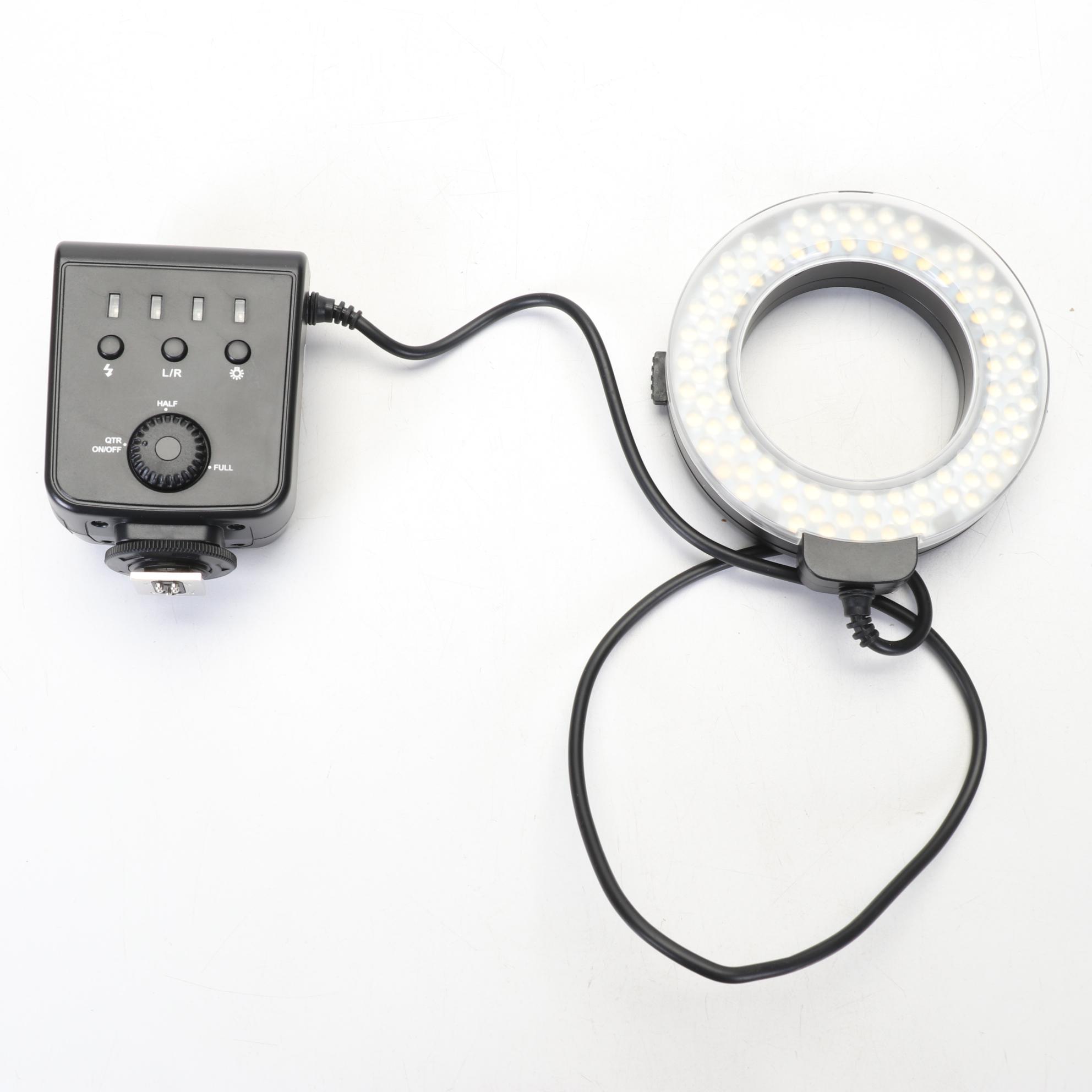 4" LED Ring Light with Flash Capabilities and Step-Up Rings