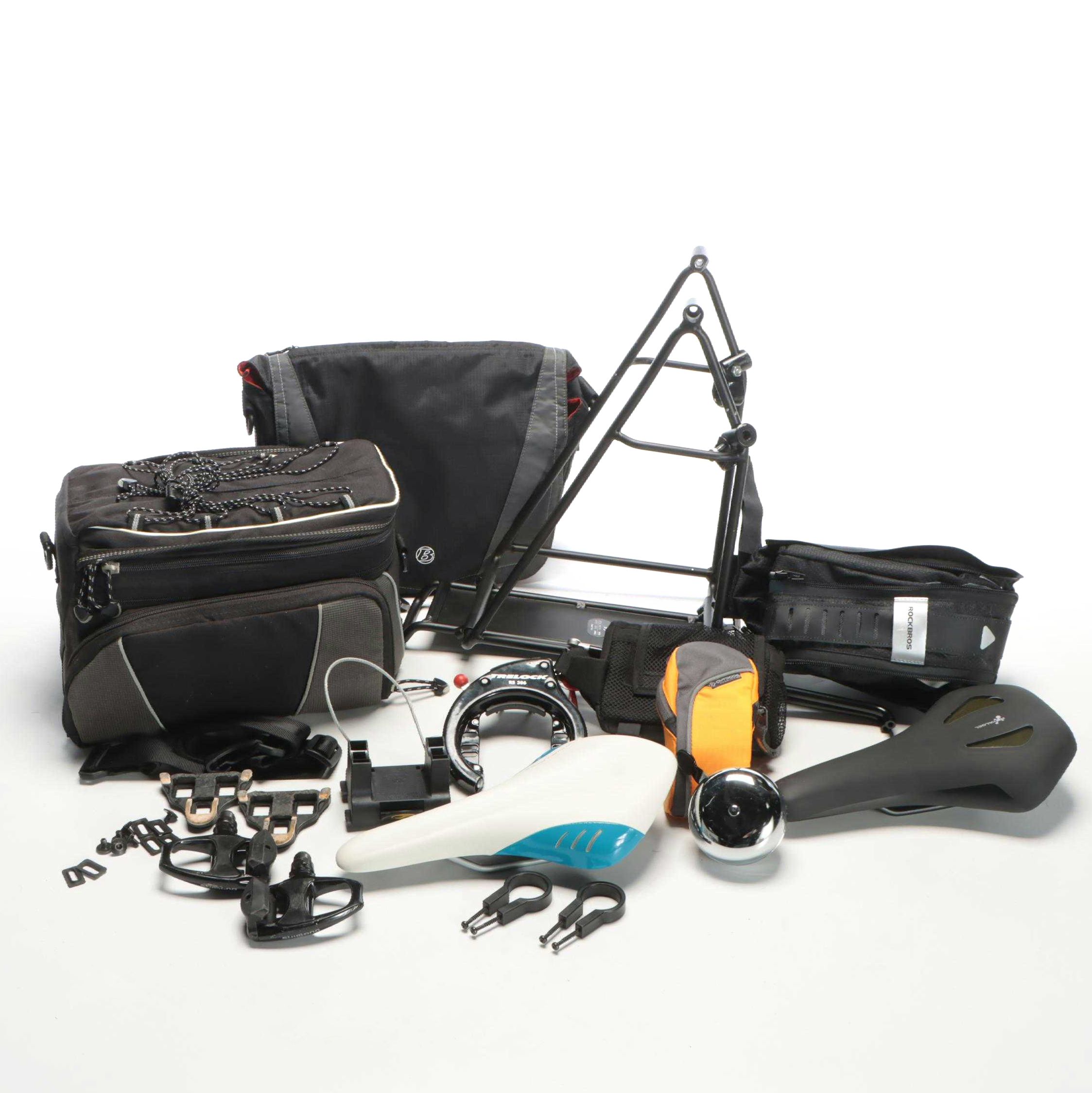 Royal Gel and Fizik Bicycle Saddles with Rockbros Waterproof Trail Bag and More Everything But