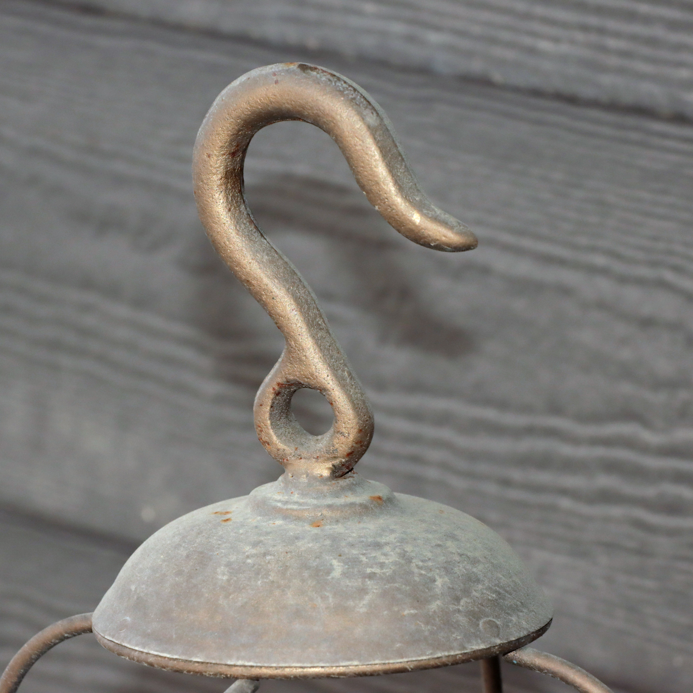 Metal Patio Console Table and Two Metal Candle Lanterns