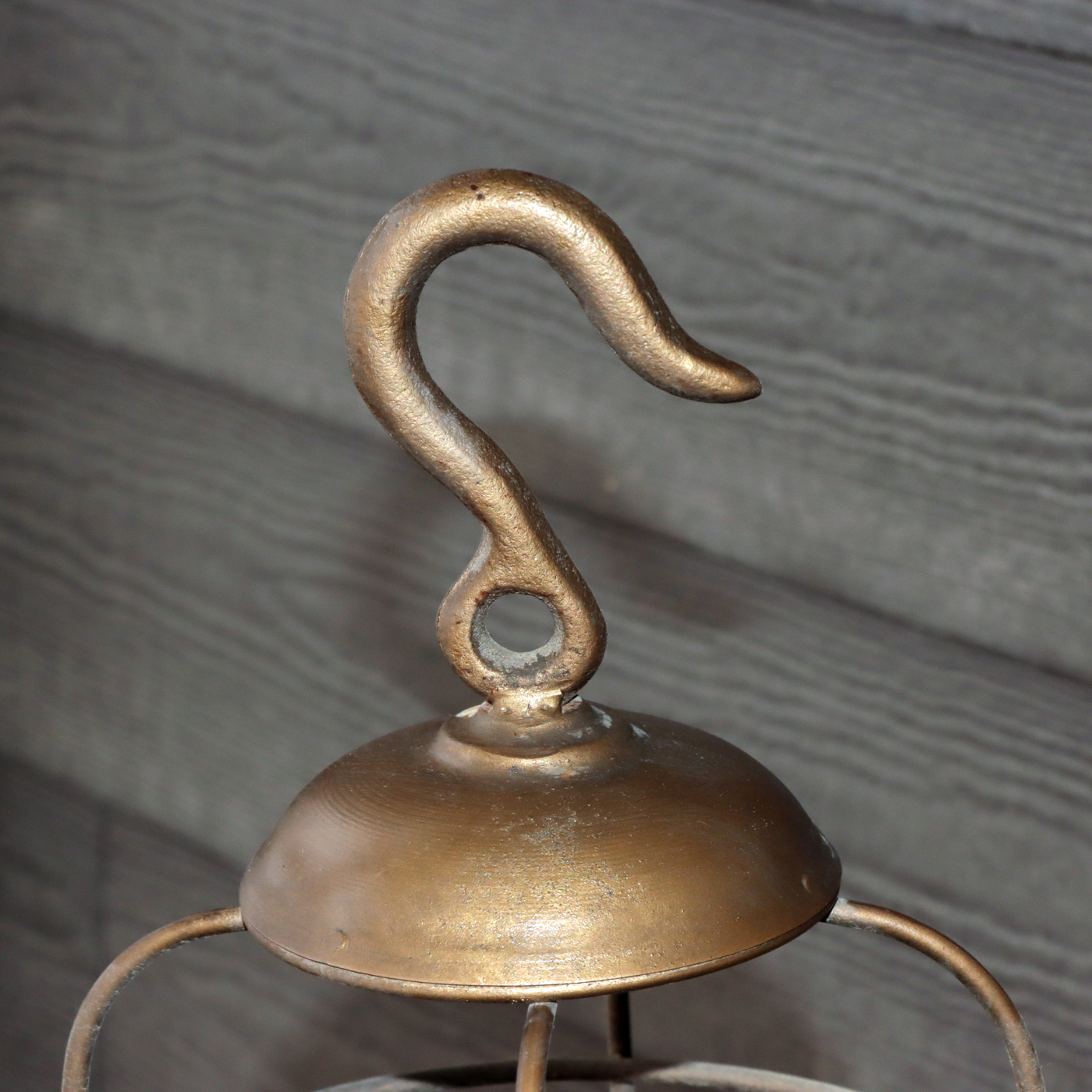 Metal Patio Console Table and Two Metal Candle Lanterns