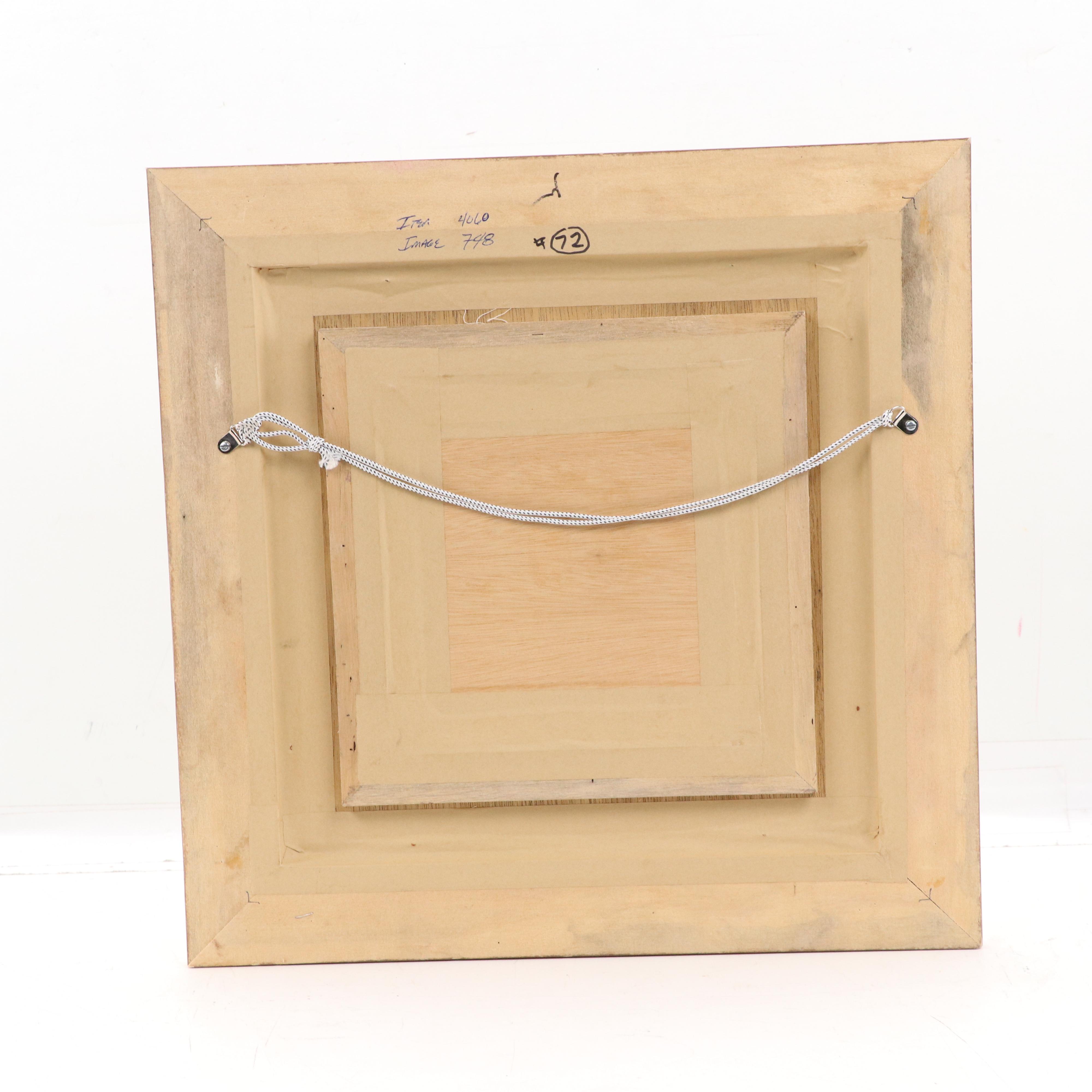 Modern Figural Abstract Mixed Media Painting