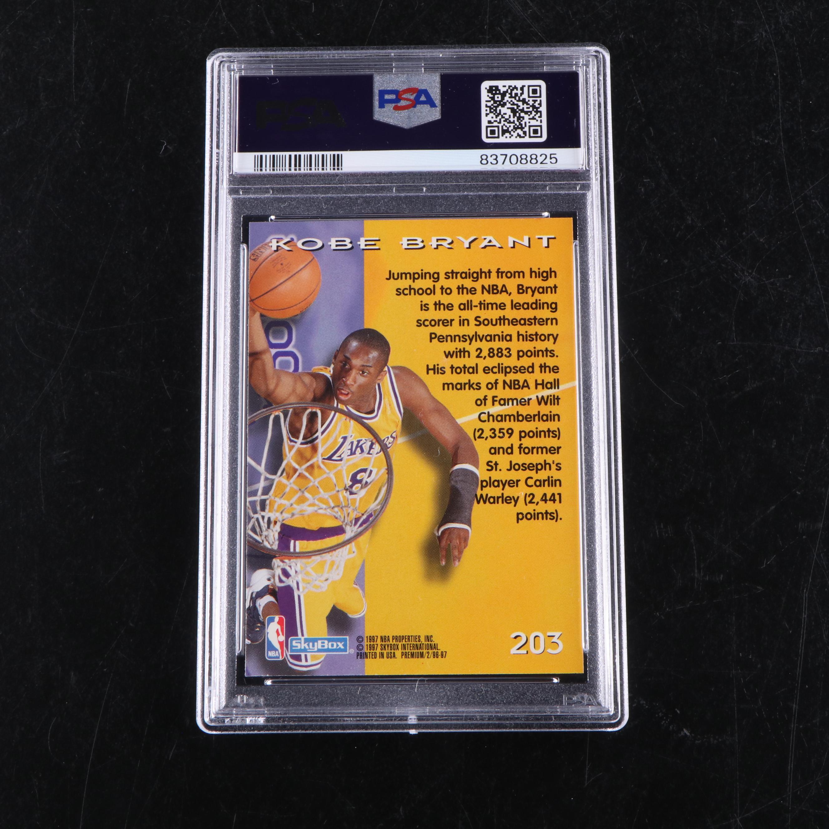 1996 Skybox Premium Kobe Bryant Graded PSA 9 Basketball Card