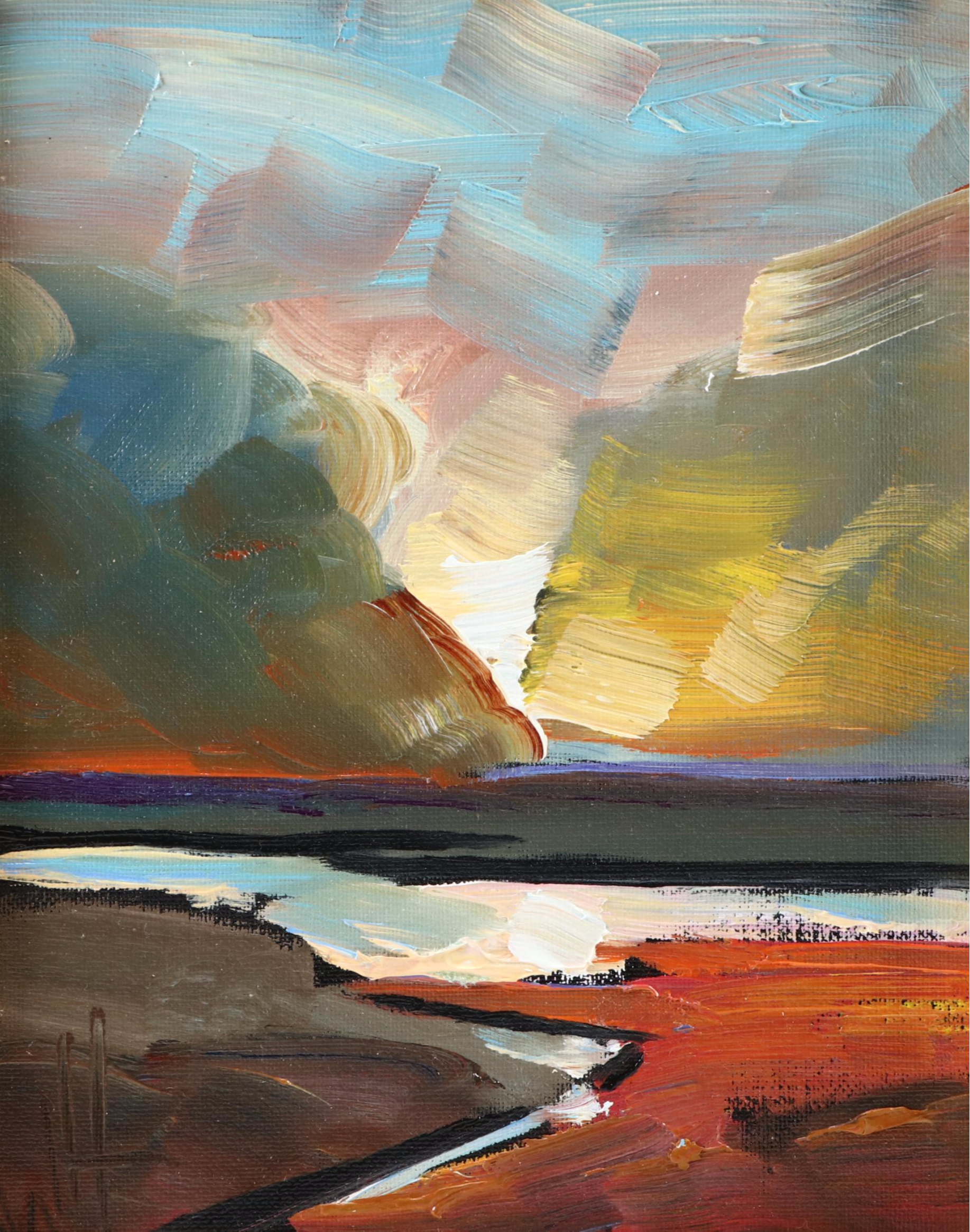 William Hawkins Abstract Landscape Oil Painting