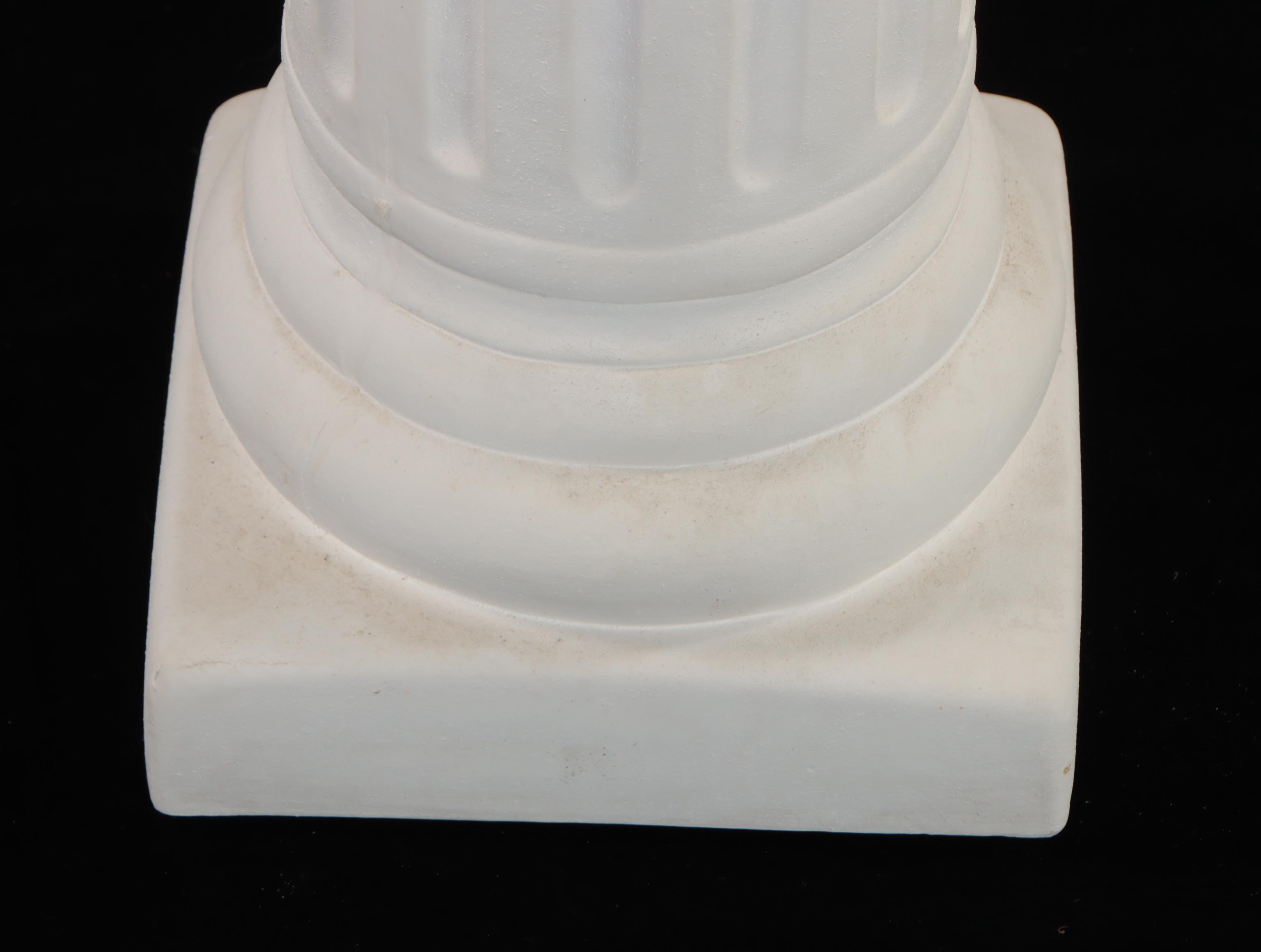 Grecian Style Floral Motif Ceramic Plant Stand