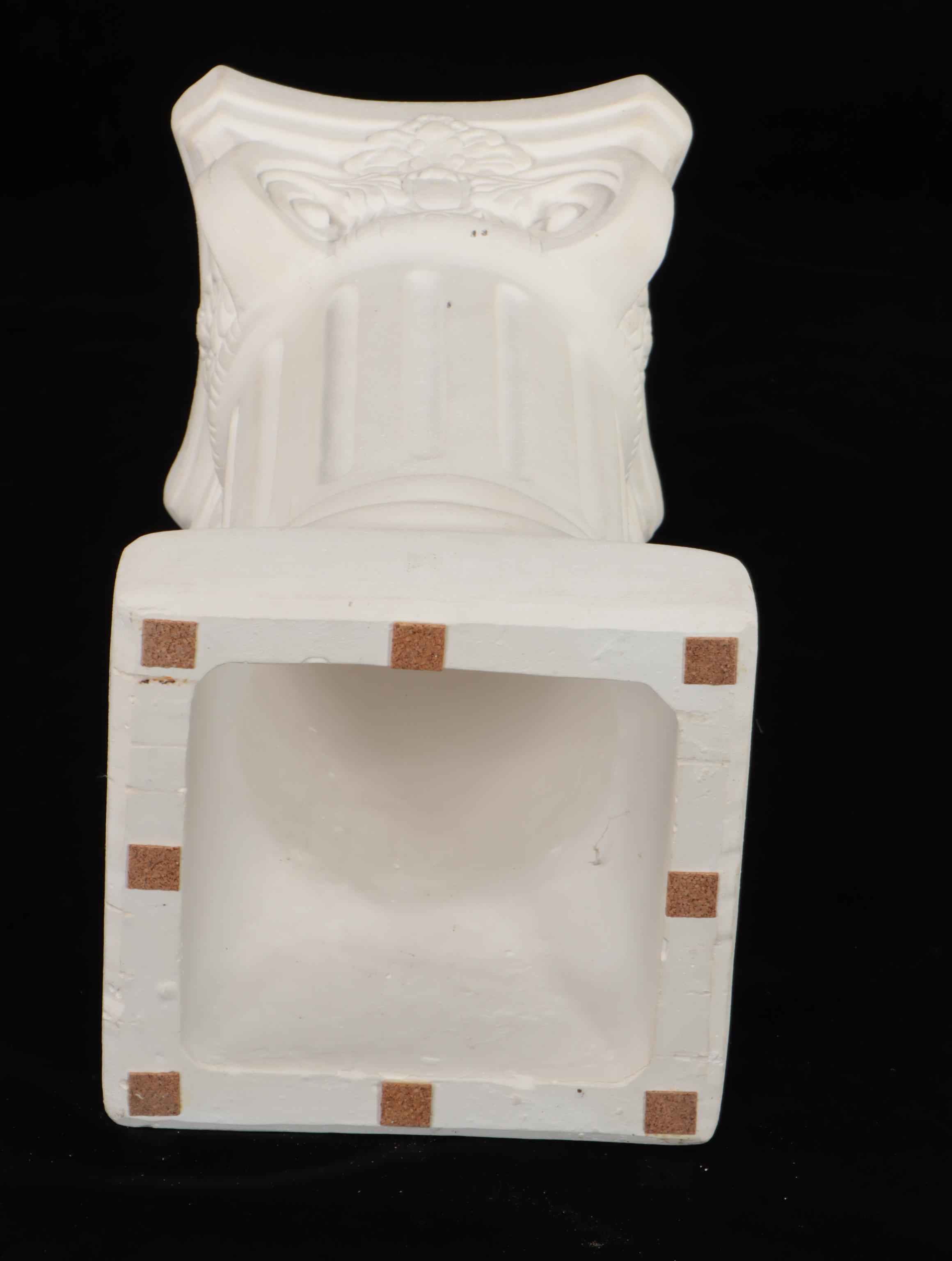 Grecian Style Floral Motif Ceramic Plant Stand