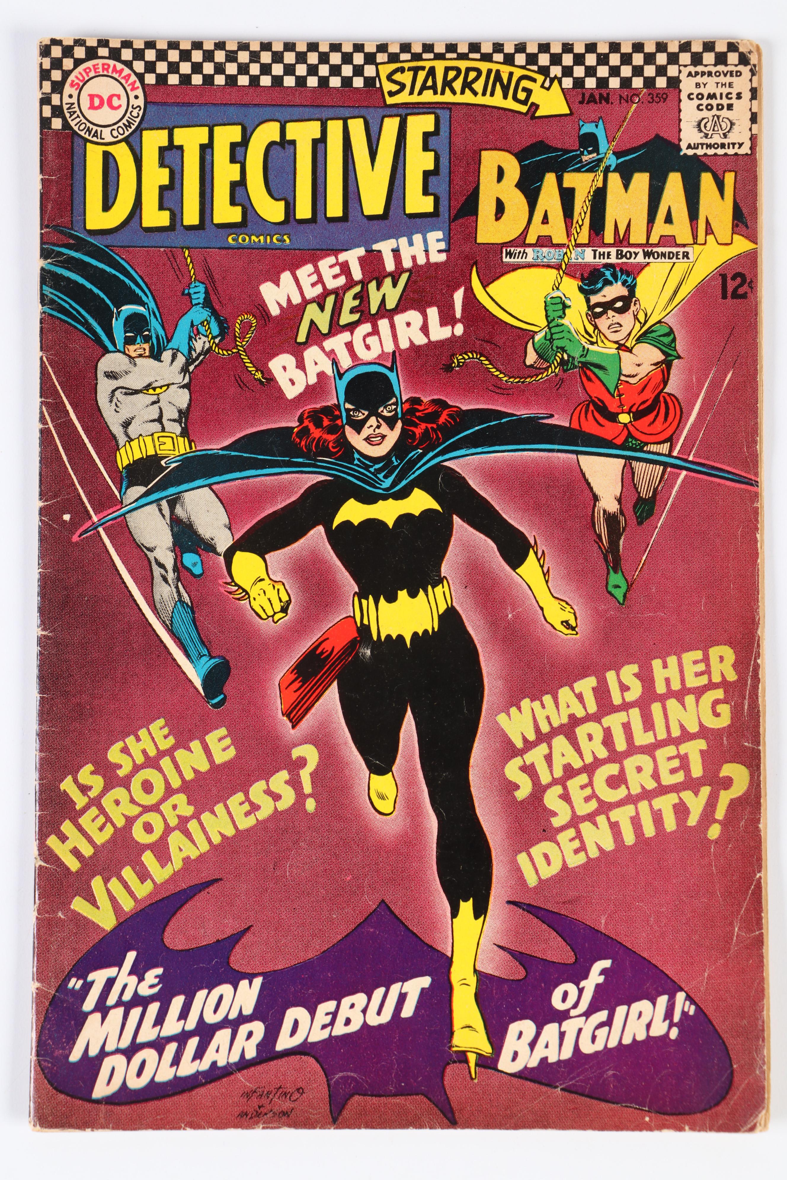 Silver Age DC "Detective Comics" Issue #359 Featuring Batgirl First Appearance
