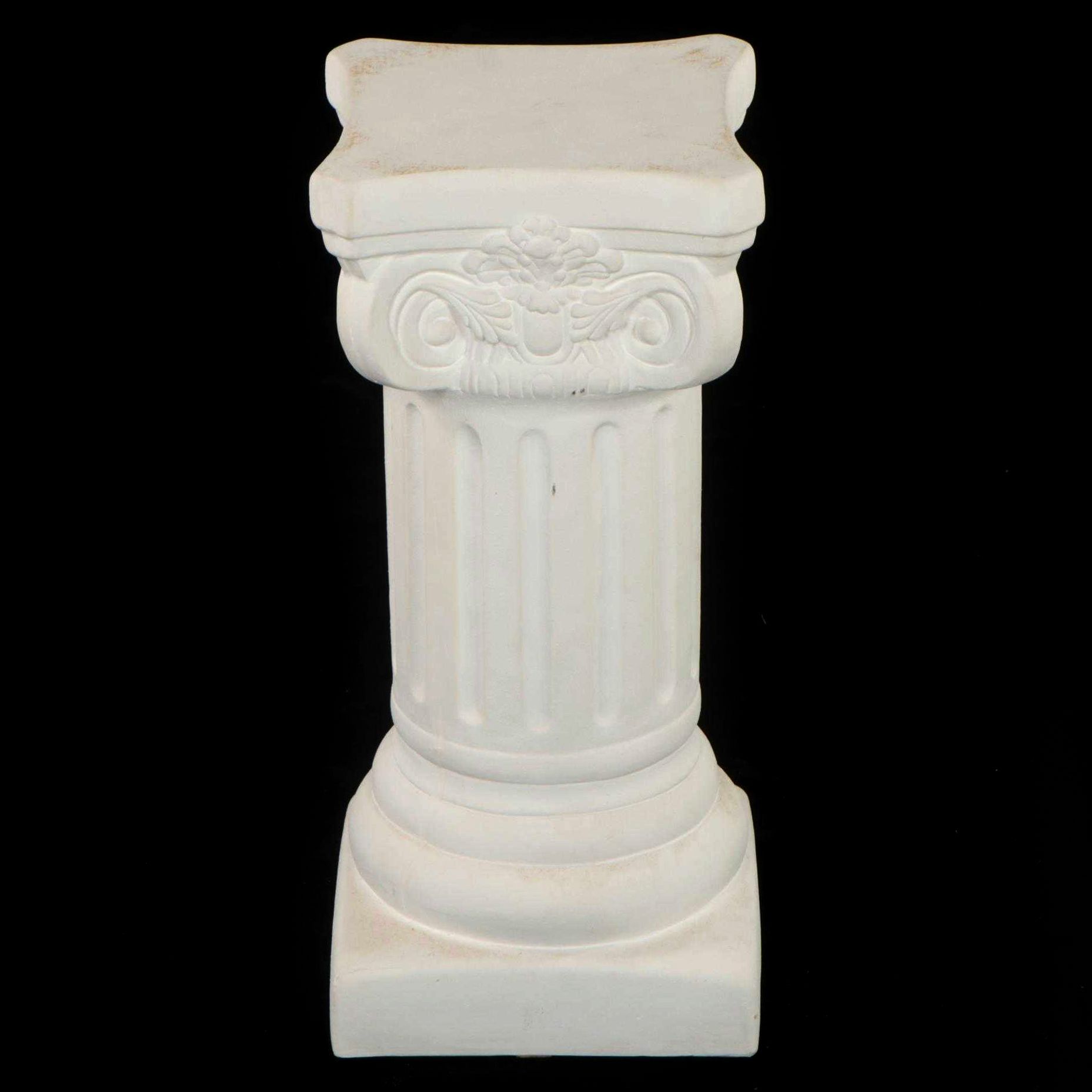 Grecian Style Floral Motif Ceramic Plant Stand