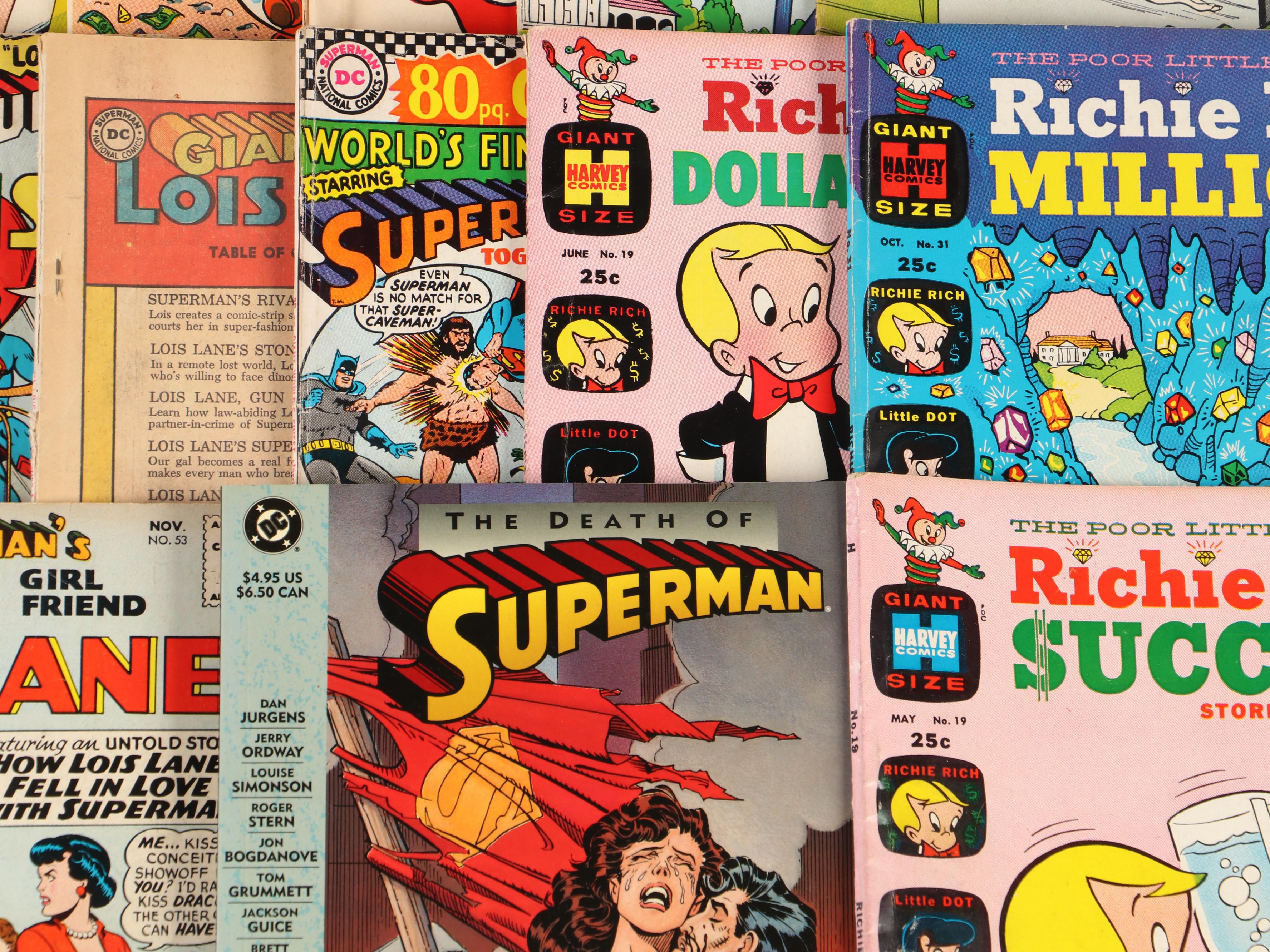 Silver to Modern Age DC Comic Books Featuring "Superboy," "Lois Lane," and More