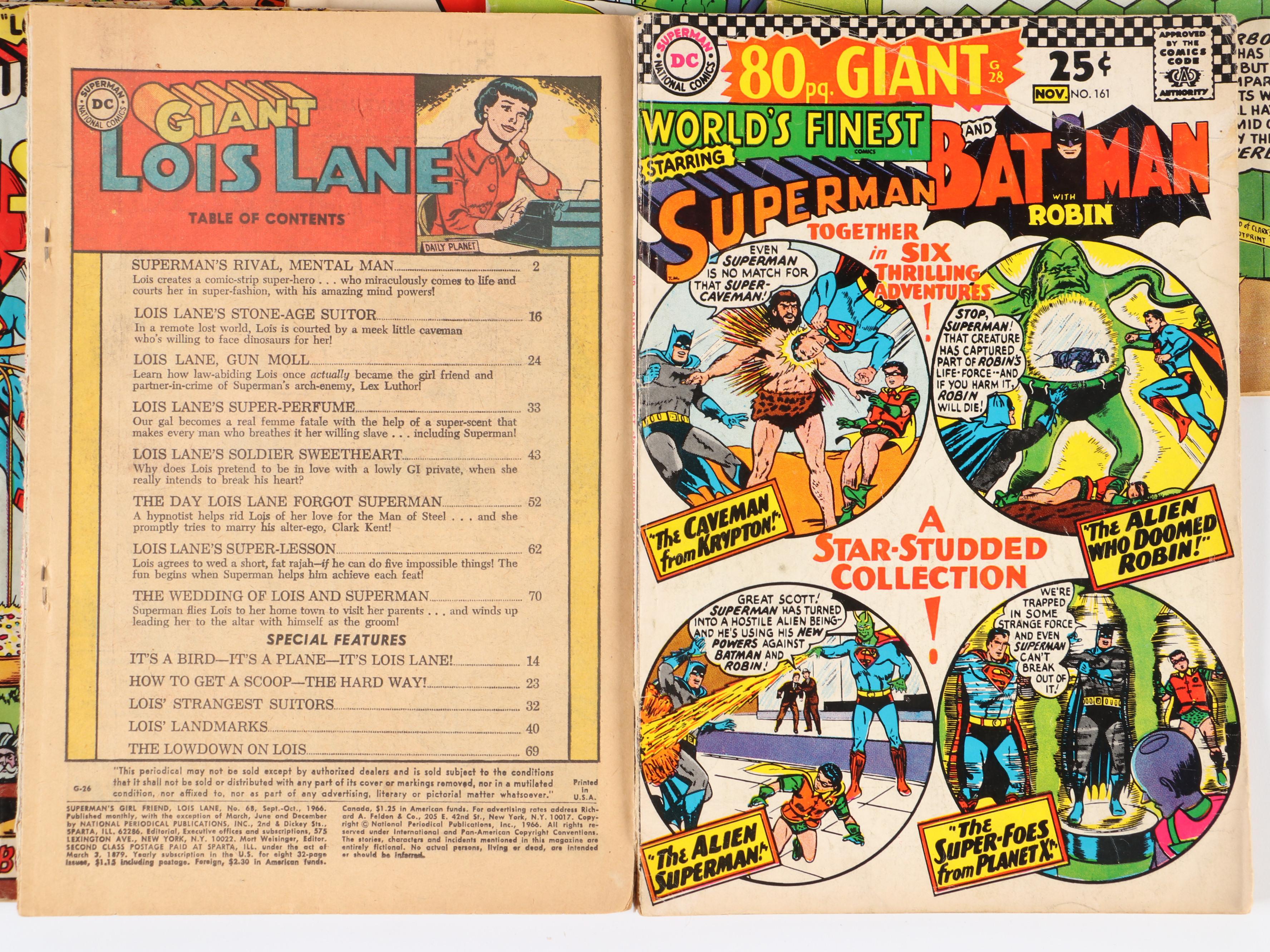 Silver to Modern Age DC Comic Books Featuring "Superboy," "Lois Lane," and More