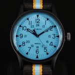 Timex MK1 California Aluminum Quartz Watch with Blue Dial and Fabric Strap