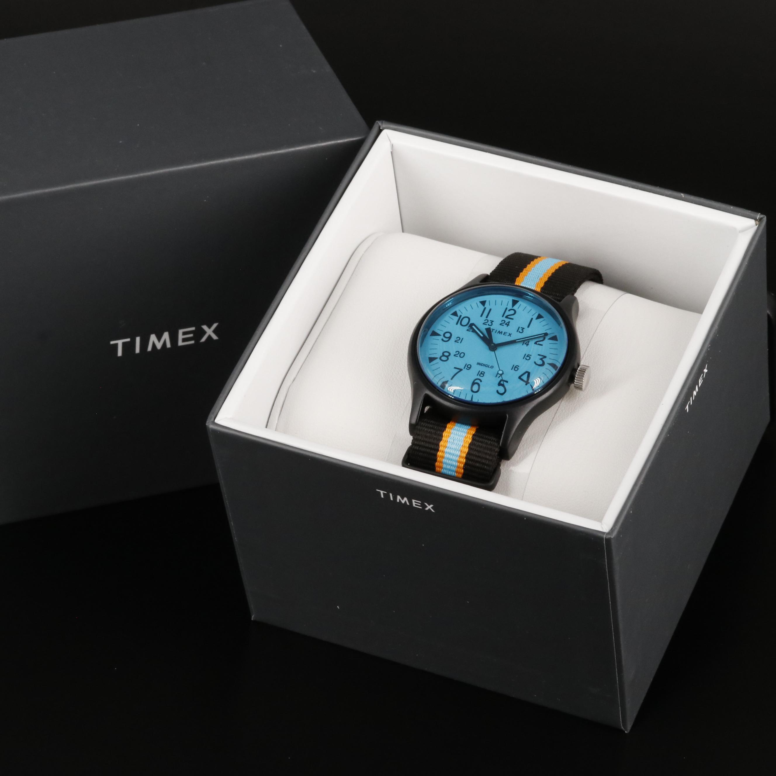 Timex MK1 California Aluminum Quartz Watch with Blue Dial and Fabric Strap