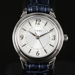 Timex Classic 26 mm Quartz Wristwatch with Blue Leather Strap