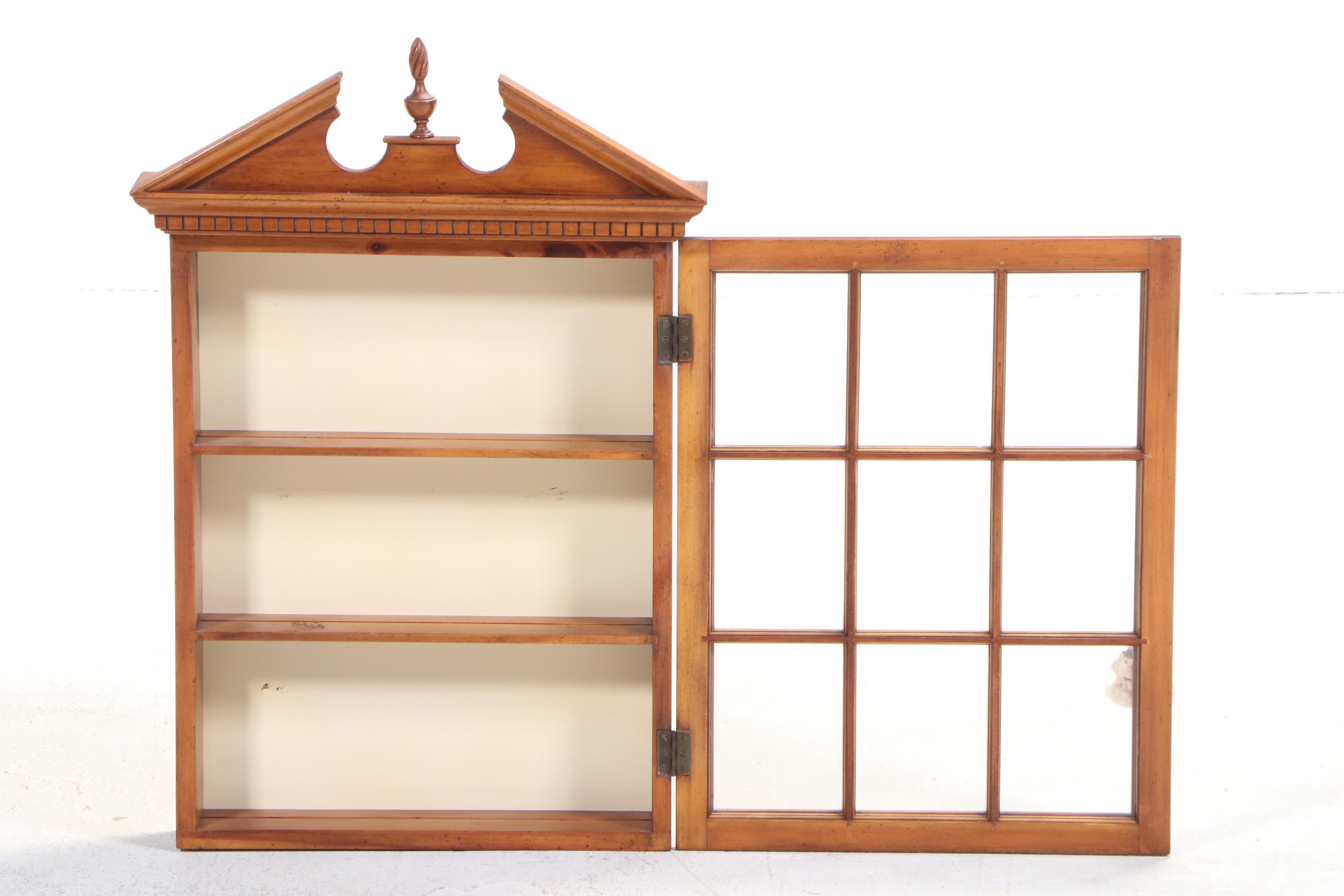 Alfred Assid Federal Style Pine Hanging Cupboard, Late 20th Century
