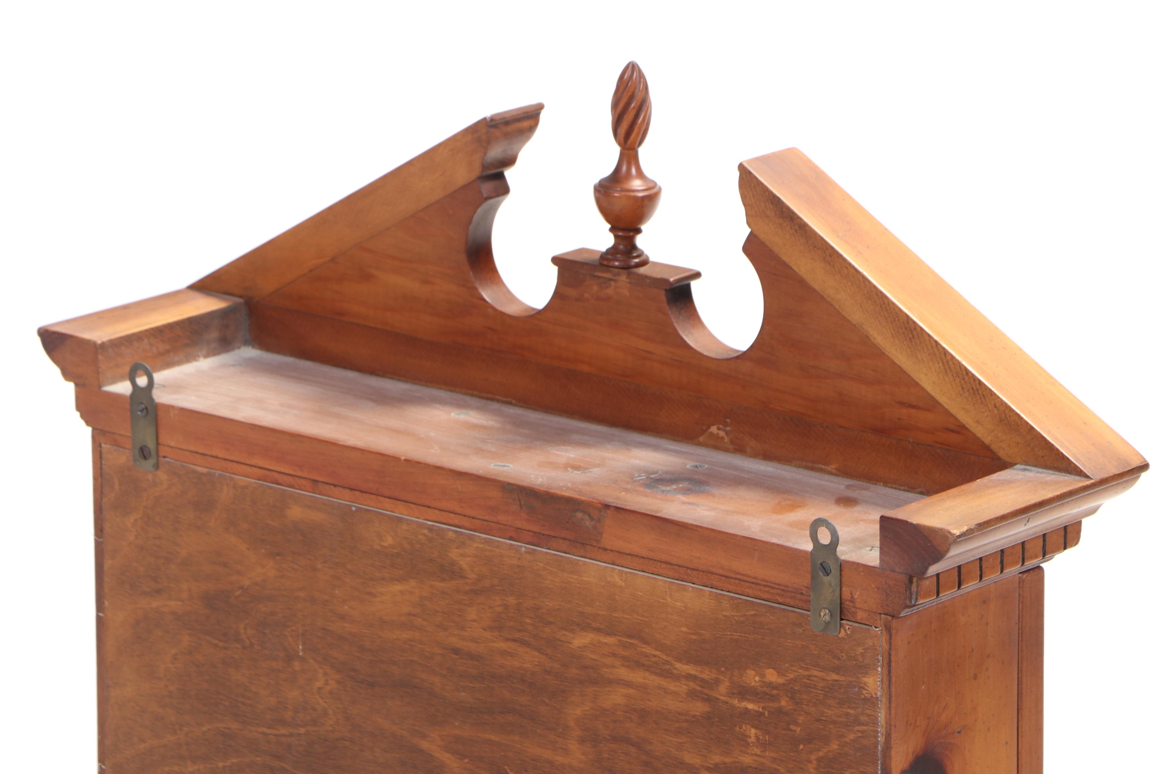 Alfred Assid Federal Style Pine Hanging Cupboard, Late 20th Century