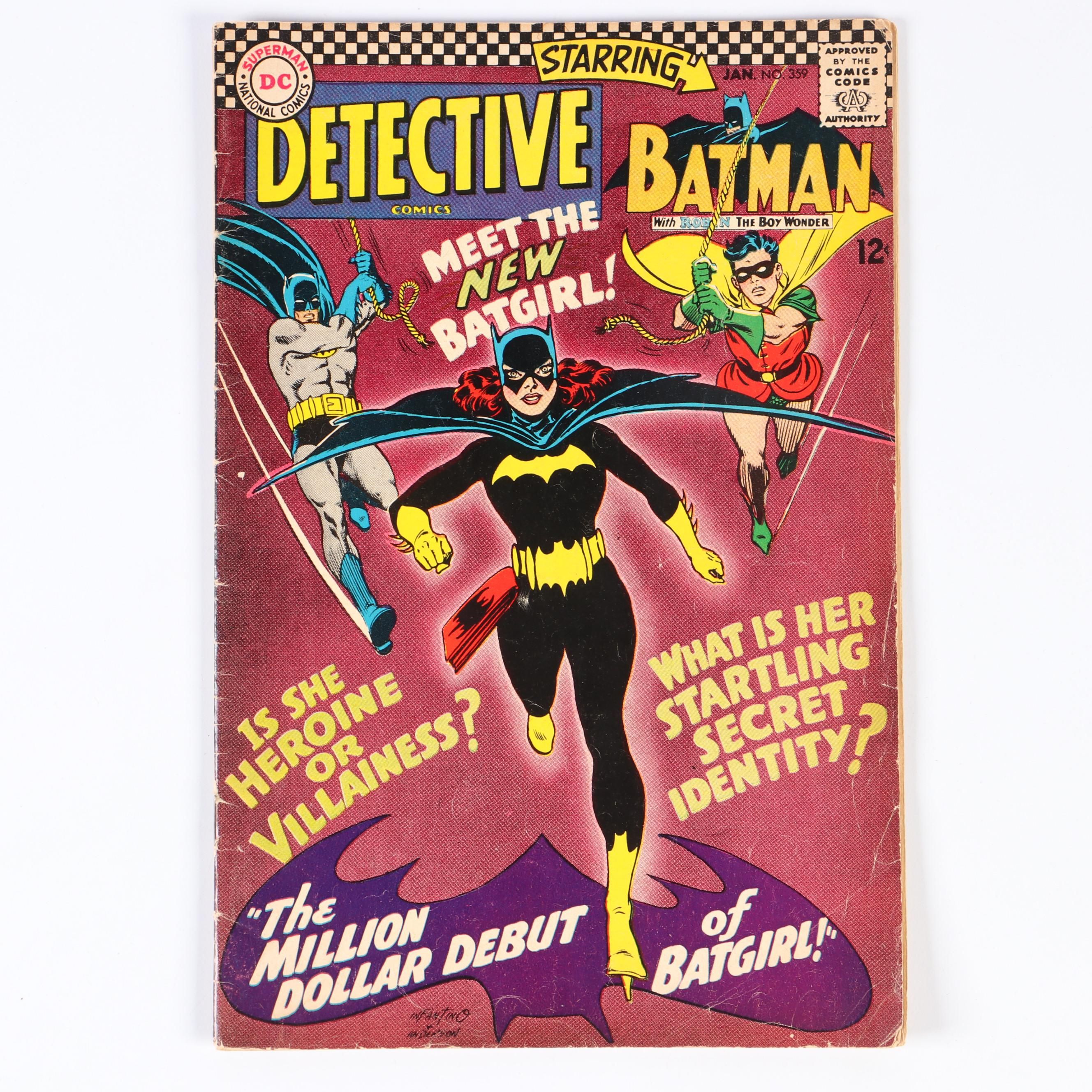 Silver Age DC "Detective Comics" Issue #359 Featuring Batgirl First Appearance