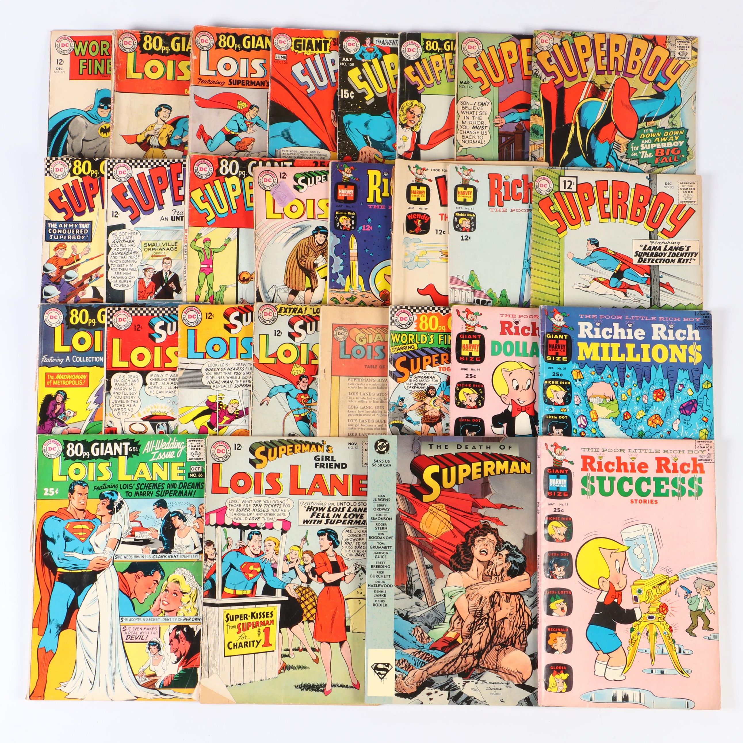 Silver to Modern Age DC Comic Books Featuring "Superboy," "Lois Lane," and More