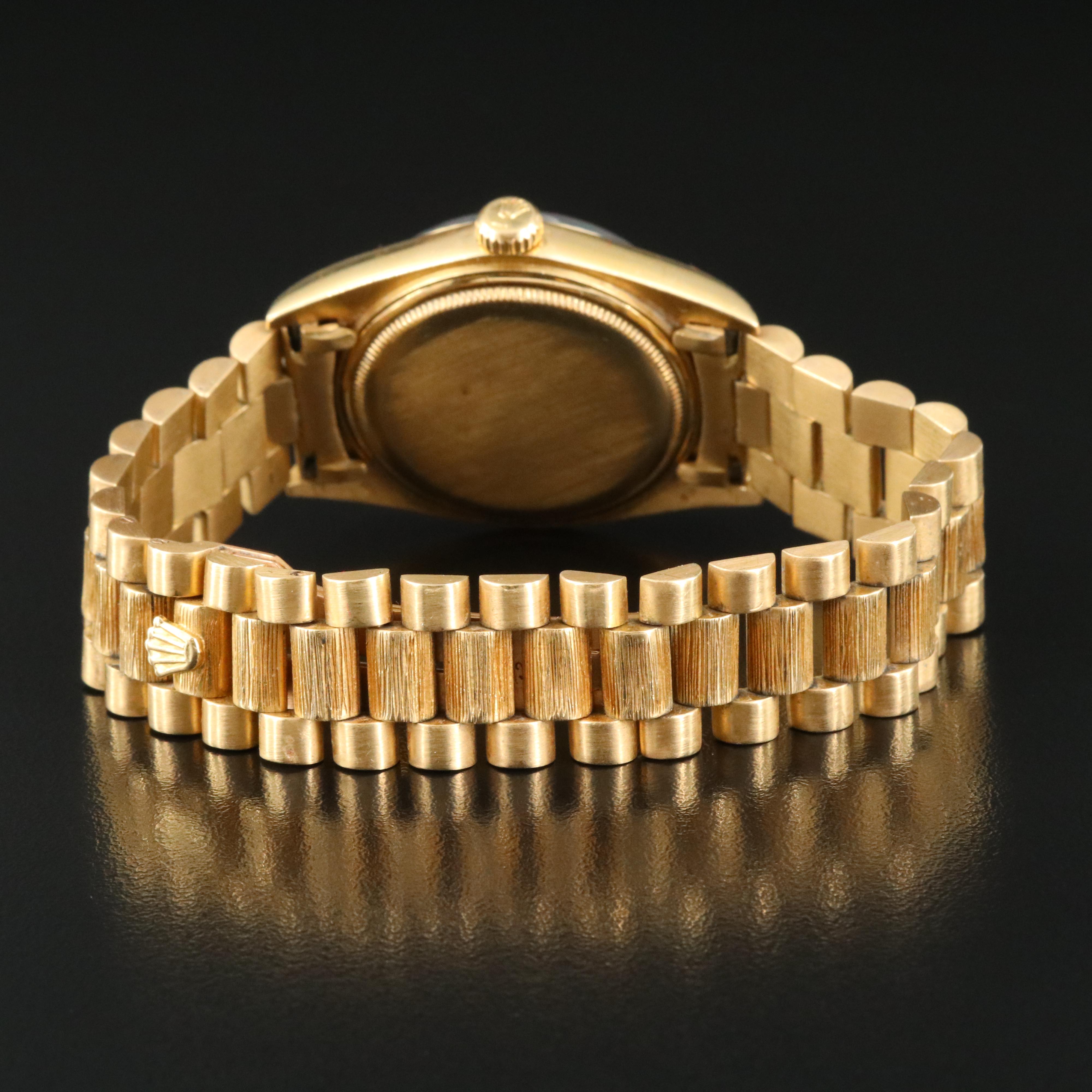 1974 Rolex Custom Diamond Dial Day-Date Watch